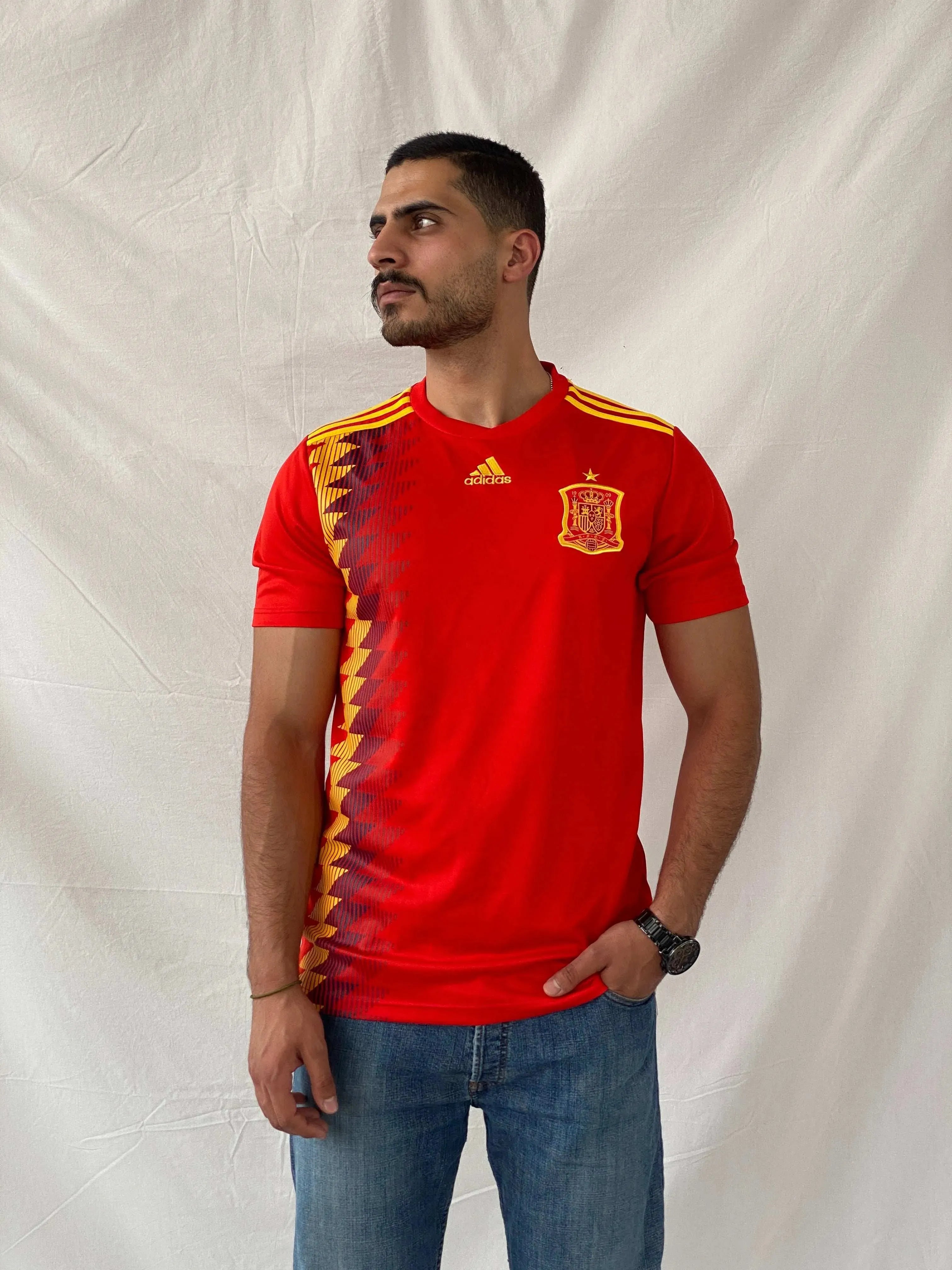 NWT 2018 Adidas Spain National Team Soccer Men’s Red Jersey - XL - Balagan Vintage Half Sleeve Top 00s, adidas, consignment, Jersey, Joe, men top, Ramez