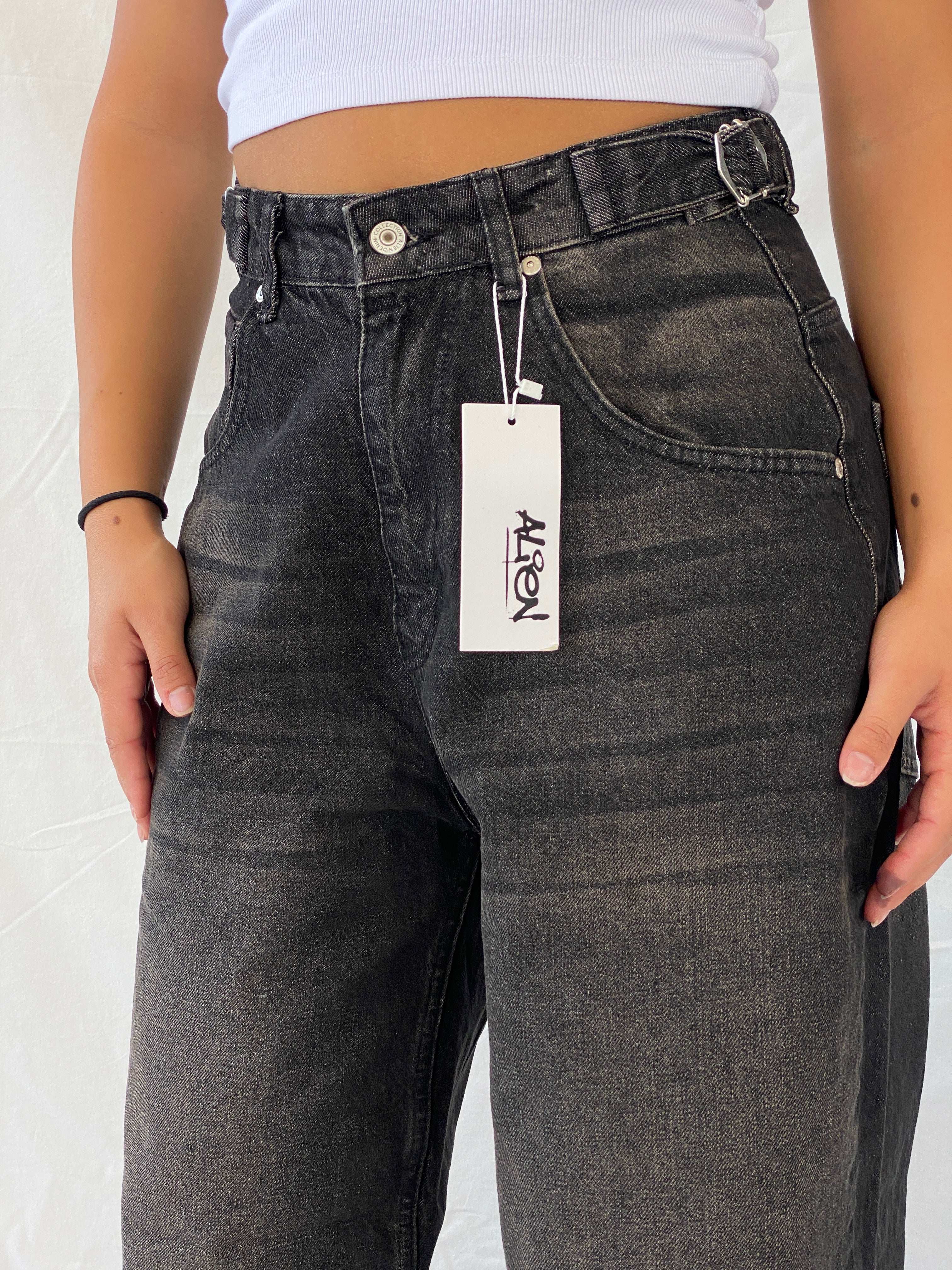 NWT Alien Baggy Black High Rise Streetwear Jeans - 36EUR - Balagan Vintage Jeans 00s, consignment, Deals, denim, jeans, Lana, Saif