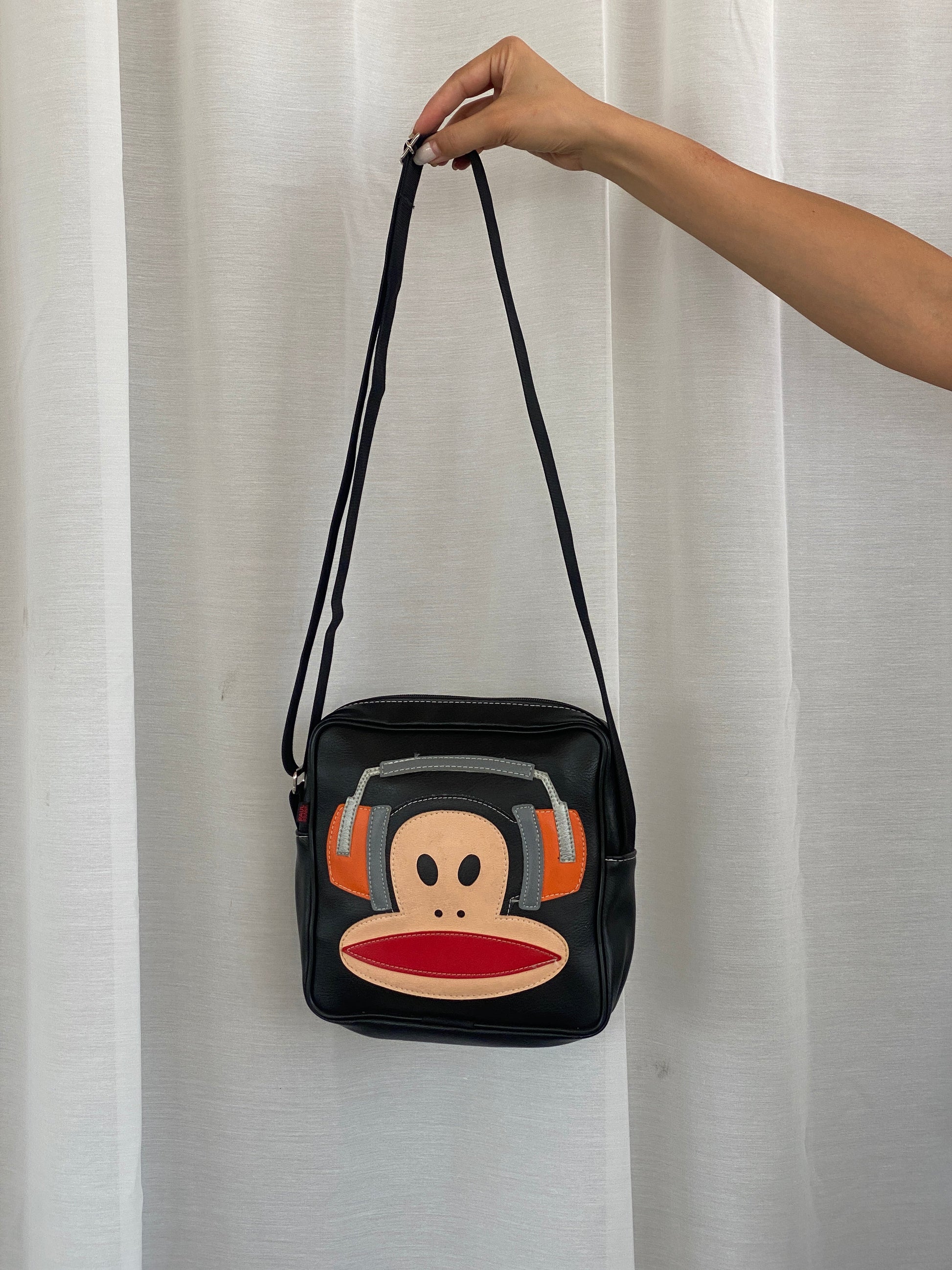 Paul Frank Headphones Julius Monkey Black Messenger Bag - Balagan Vintage Handbags 00s, 90s, bag, consignment, NEW IN, Rand, shoulder bag, Y2K