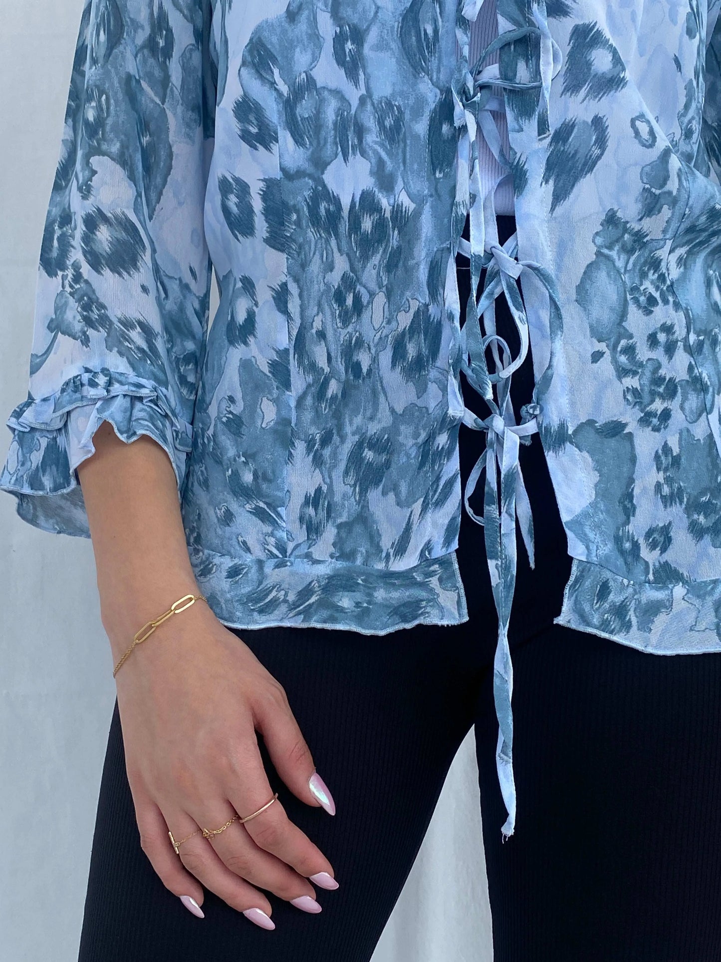Per Una by Marks&Spencer Sheer Blue Cardigan Size L - Balagan Vintage Cardigan cardigan, Deals, full sleeve shirt, groovy, groovy print, groovy shirt, Juana, women skirt