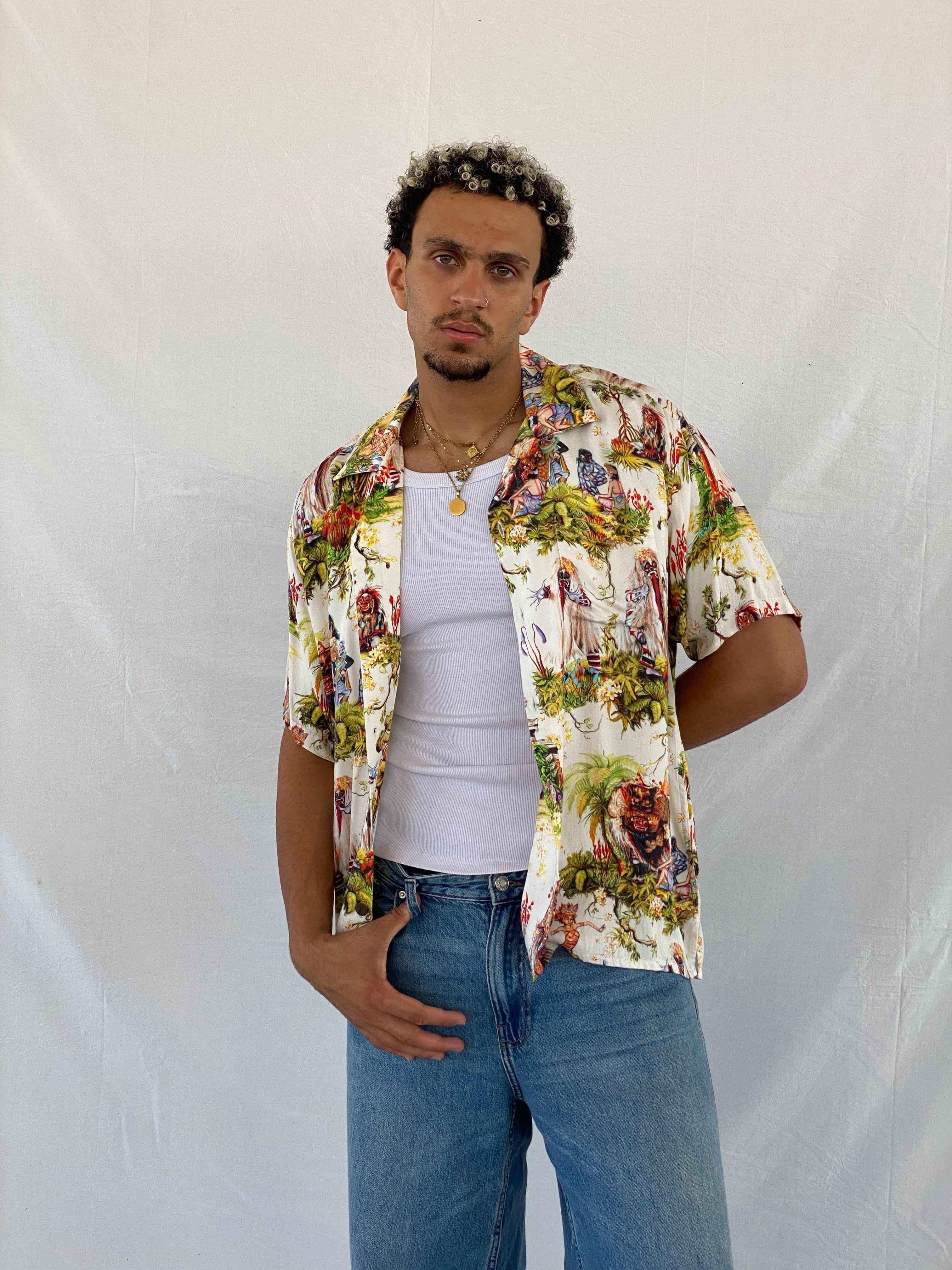 Potato Head Hawaiian Shirt - Balagan Vintage Half Sleeve Shirt Abdullah, half sleeve shirt, Hawaiian shirt