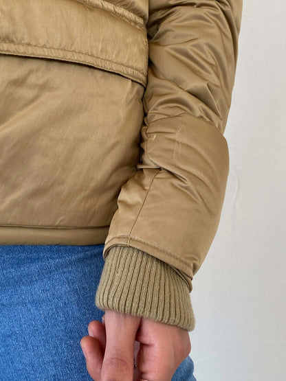 Ralph Lauren Gold Quilted Short Puffer Jacket - XS - Balagan Vintage Puffer Jacket 90s, Coats&Jackets, Mira, puffer jacket, ralph lauren, winter, Women's Windbreaker Jackets