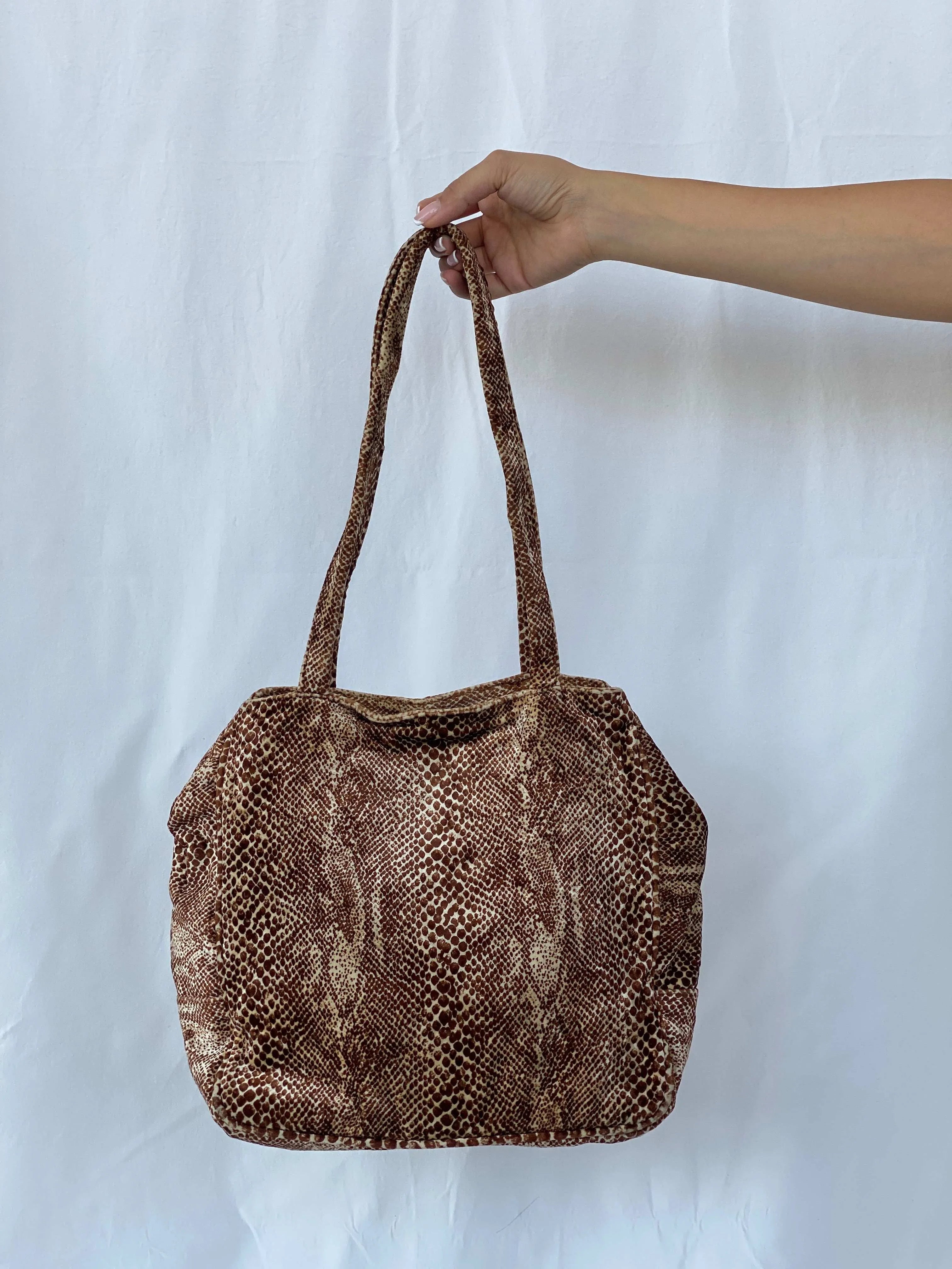 Rebeca Sanver Spain Snake Print Shoulder Bag - Balagan Vintage Shoulder Bag animal print, bag, handbag, shoulder bag