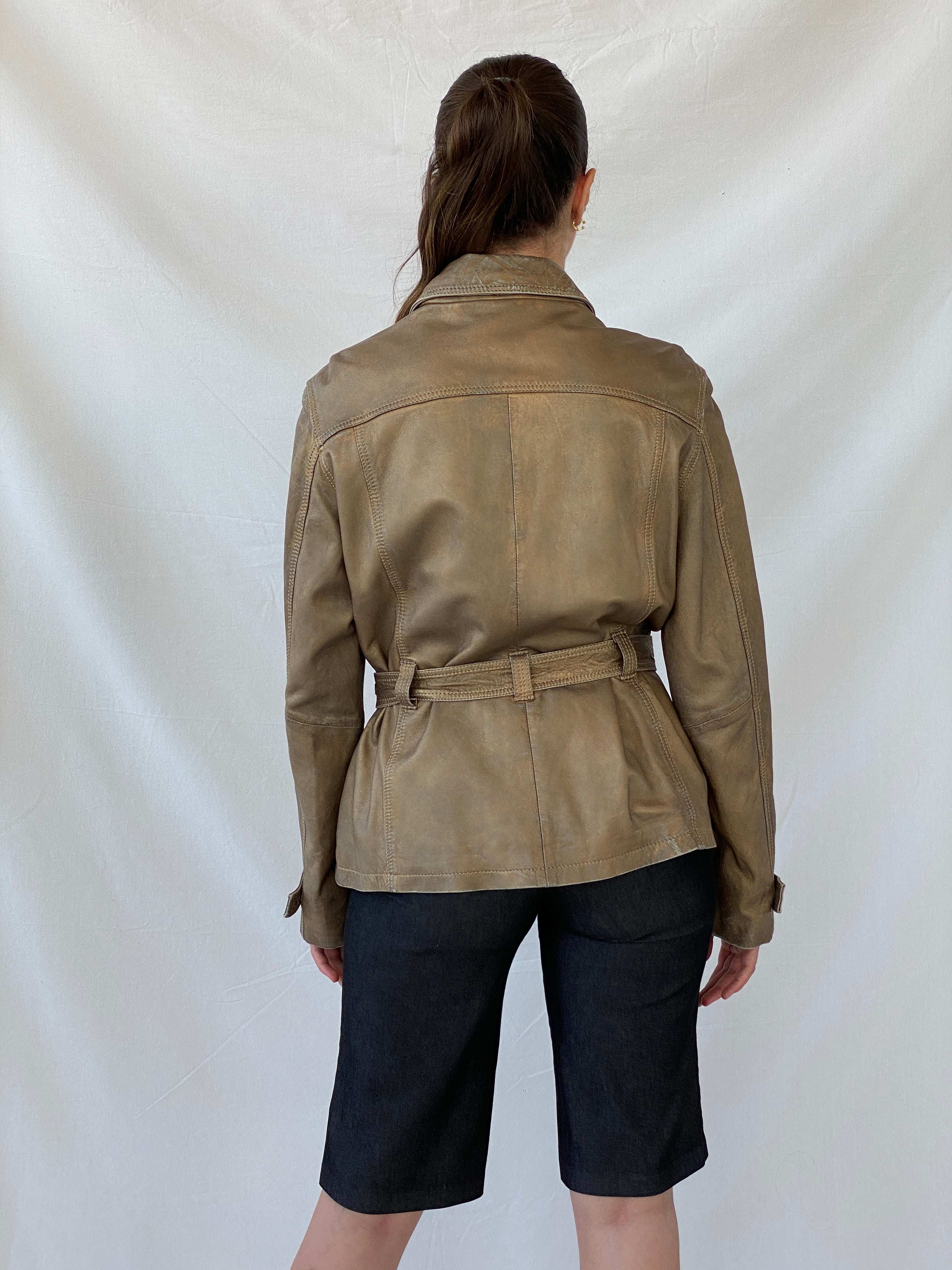 Rick Cardona Designer Metallic Bronze Genuine Leather jacket - L - Balagan Vintage Leather Jacket 90s, genuine leather jacket, leather jacket, Mira, winter