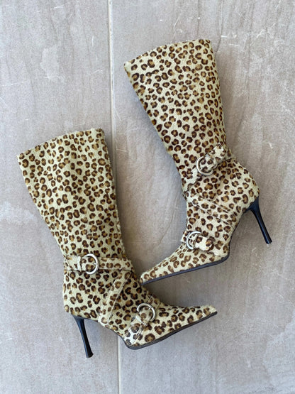 RIPA Italy Vintage Cheetah Leopard Print High Heel Boots - Balagan Vintage Boots 00s, 90s, Boots, Deals, guess, shoes