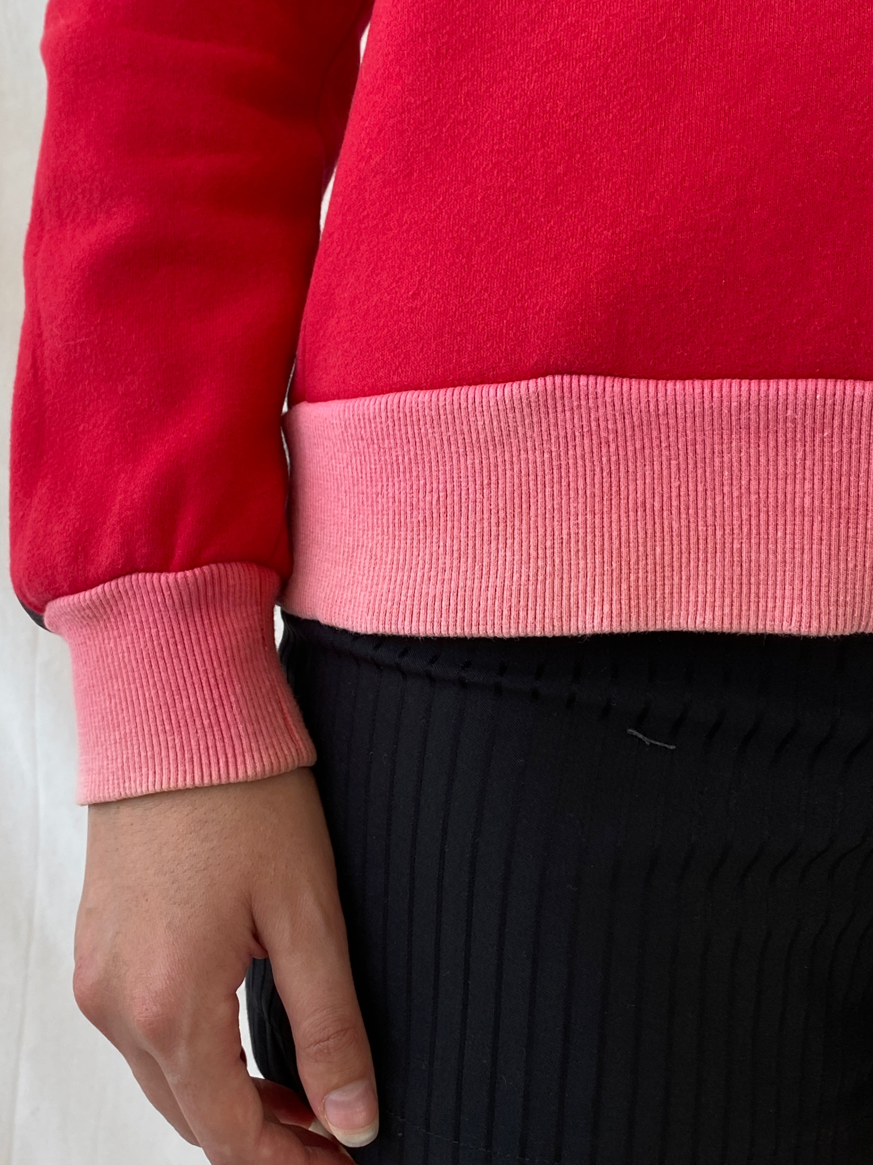 Statement Kenzo Paris Red Fleece Eye Print Sweater Crew Neck Cotton Sweatshirt - S - Balagan Vintage Sweater 00s, Ayah, consignment, cotton, Hala, kenzo, winter, women top