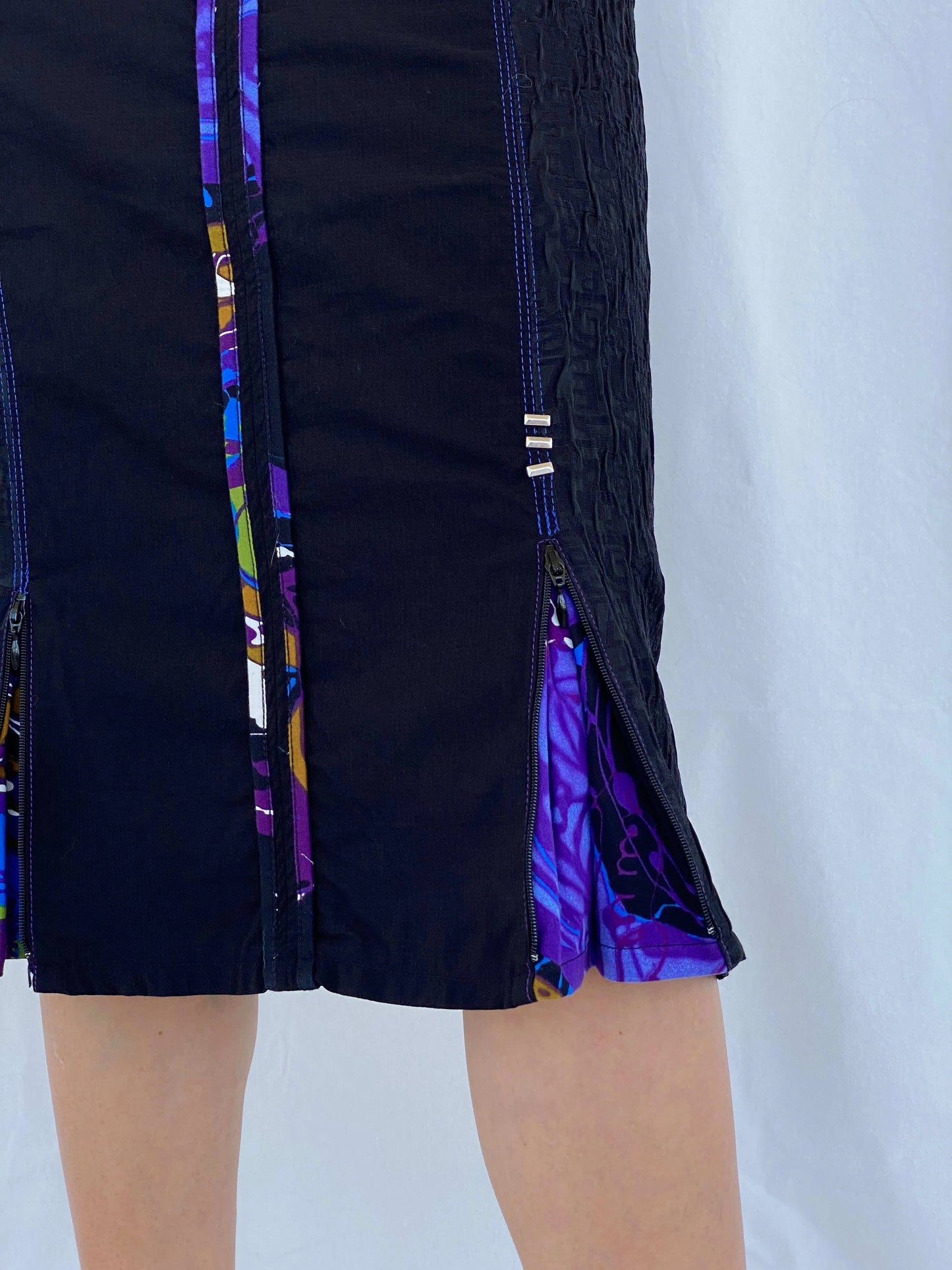 Statement Vintage 90s Pause Cafe Black Midi Skirt Size L/XL - Balagan Vintage Midi Skirt 90s, Aseel, midi skirt, summer
