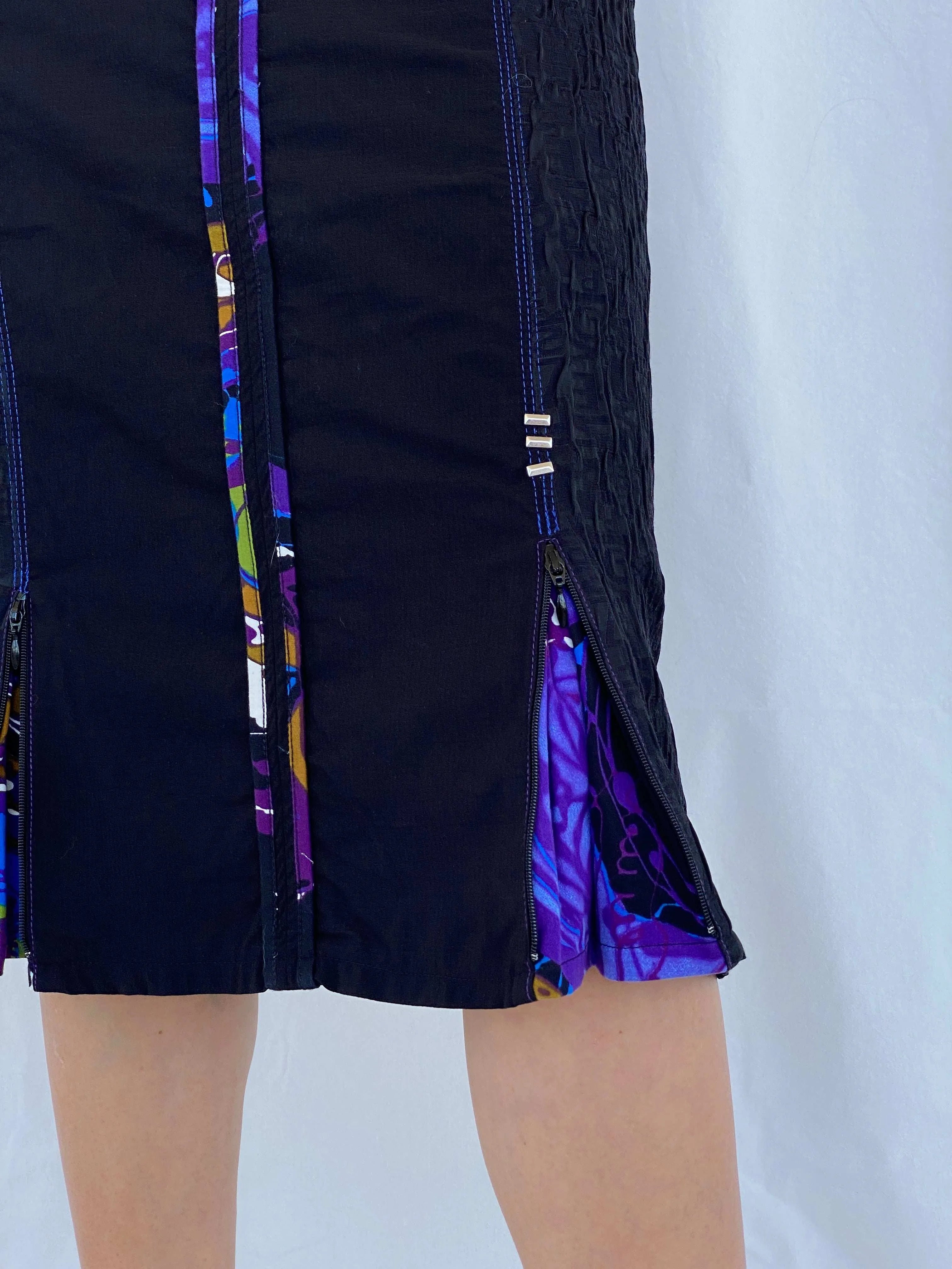 Statement Vintage 90s Pause Cafe Black Midi Skirt Size L/XL - Balagan Vintage Midi Skirt 90s, Aseel, midi skirt, summer
