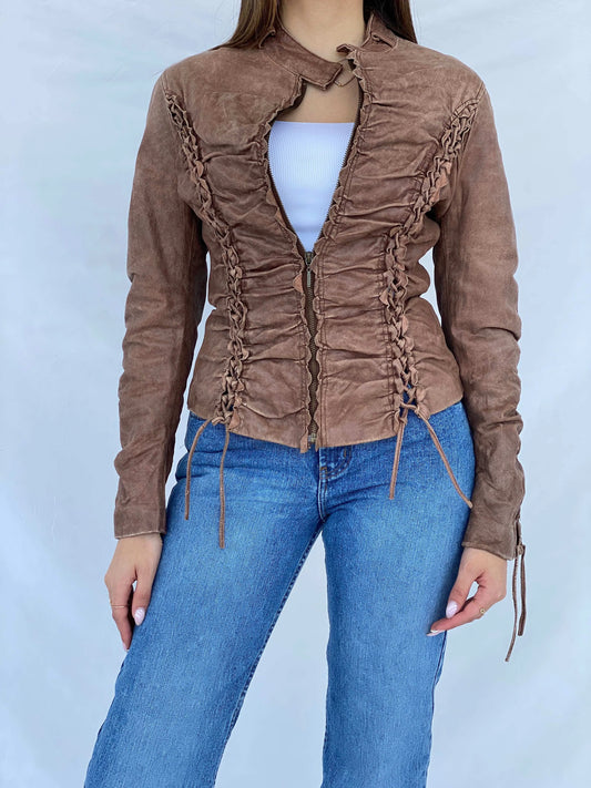 Statement Vintage N.Y.S Goat Leather Jacket - Size S - Balagan Vintage Leather Jacket 90s, Coats&Jackets, Juana, leather jacket, winter, Women's Leather Jackets
