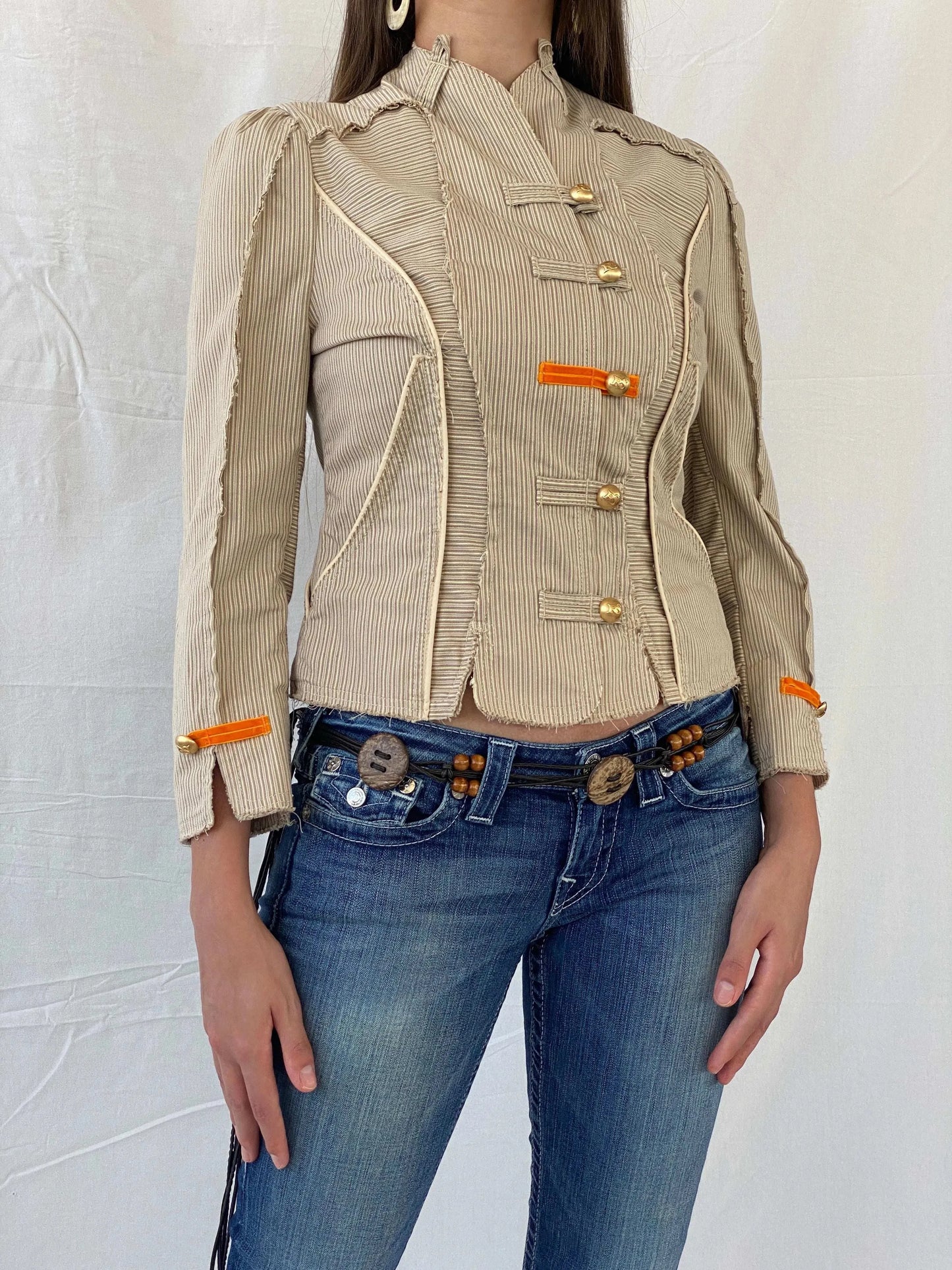 Statement Vintage Roberta Scarpa Cream Blazer - S - Balagan Vintage Blazer 00s, 90s, blazer, Mira, winter