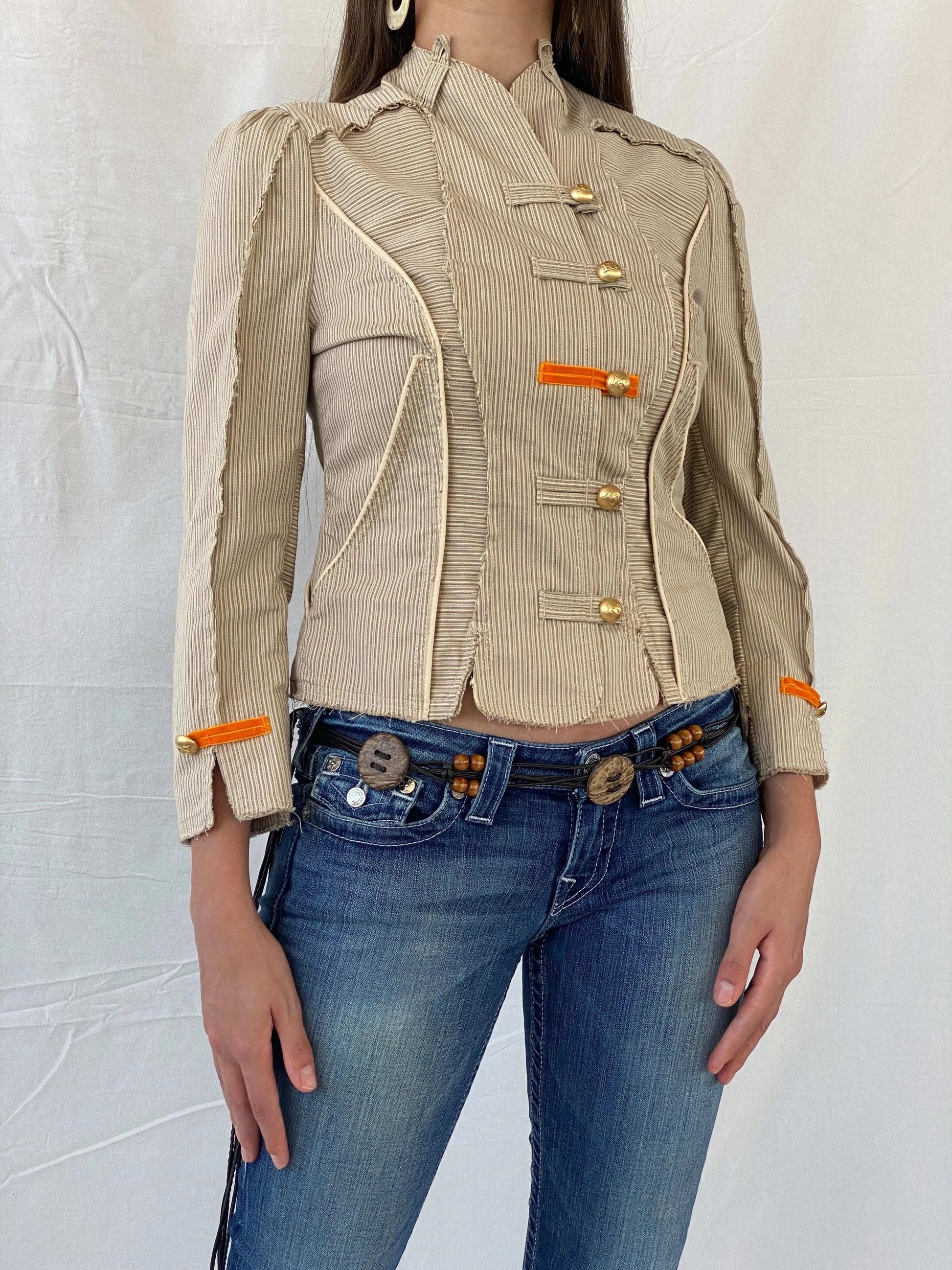 Statement Vintage Roberta Scarpa Cream Blazer - S - Balagan Vintage Blazer 00s, 90s, blazer, Mira, winter