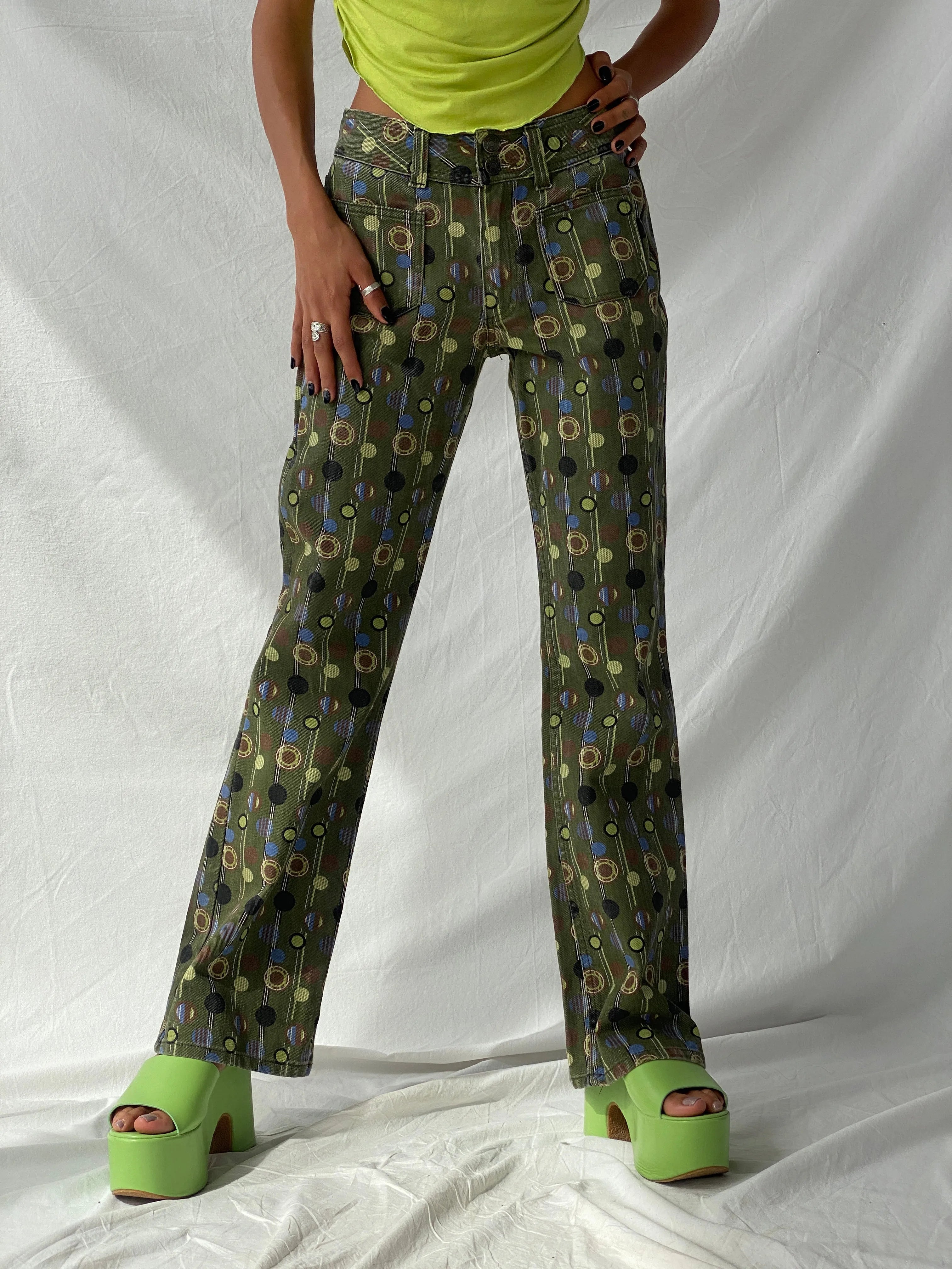 Statement Vintage Rocky Girl Casual Wear Groovy Straight Leg Jeans - S - Balagan Vintage Pants 00s, denim, straightcut, Tojan