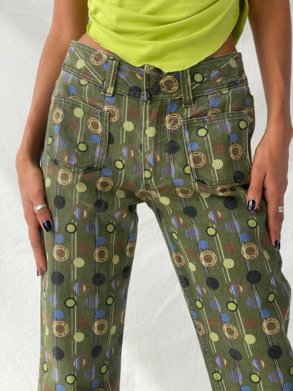 Statement Vintage Rocky Girl Casual Wear Groovy Straight Leg Jeans - S - Balagan Vintage Pants 00s, denim, straightcut, Tojan