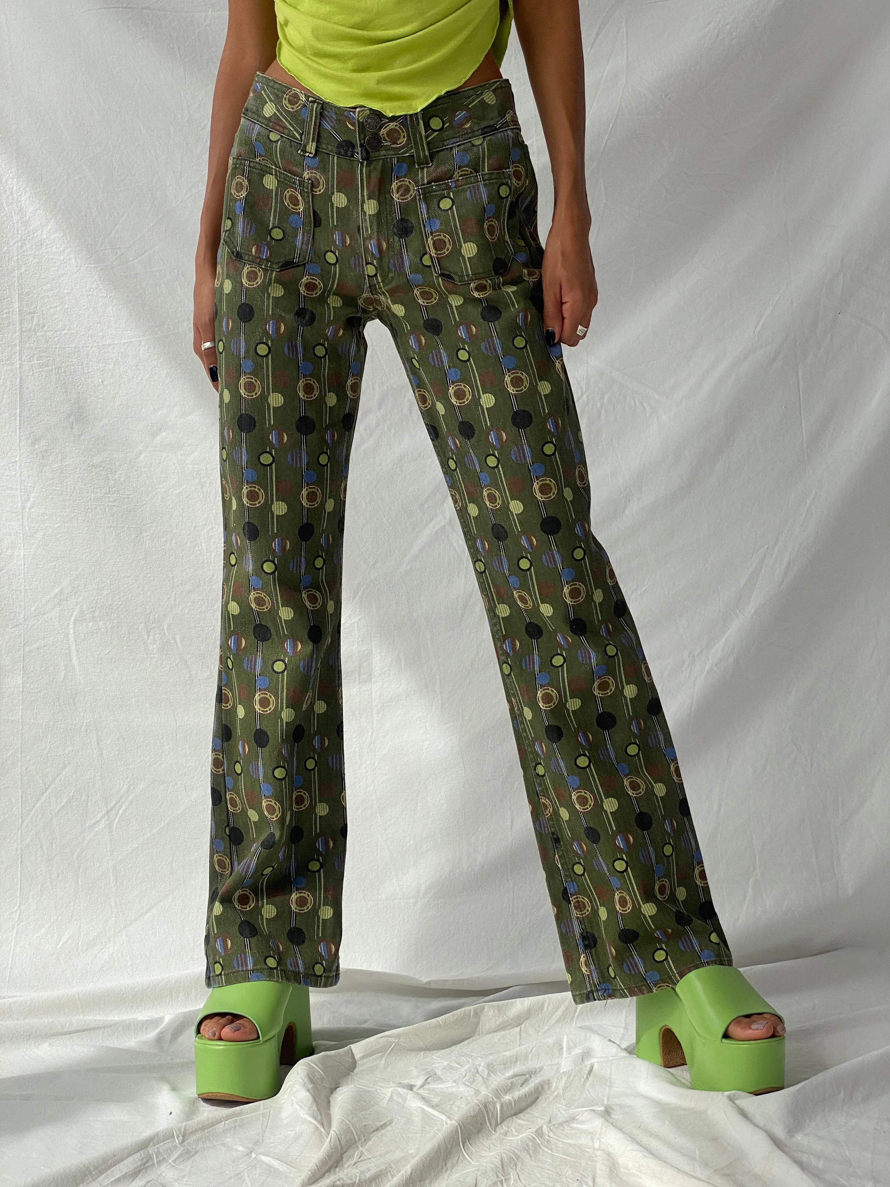 Statement Vintage Rocky Girl Casual Wear Groovy Straight Leg Jeans - S - Balagan Vintage Pants 00s, denim, straightcut, Tojan