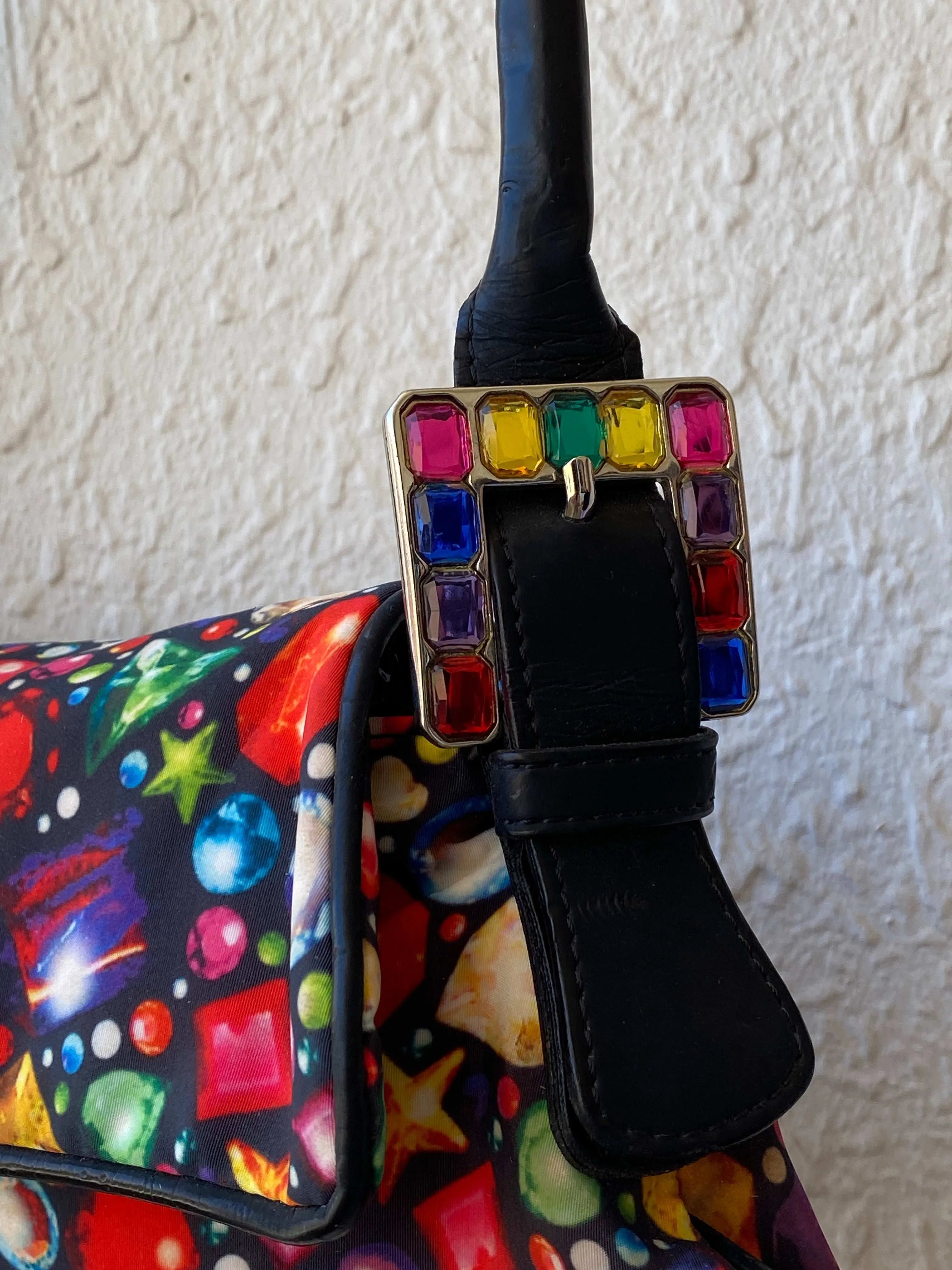 Statement Vintage Y2K Patrick Cox Multi-colored Beaded Shoulder Bag - Balagan Vintage Shoulder Bag bag, beaded bag, embellished bag, handbag, shoulder bag, vintage bags