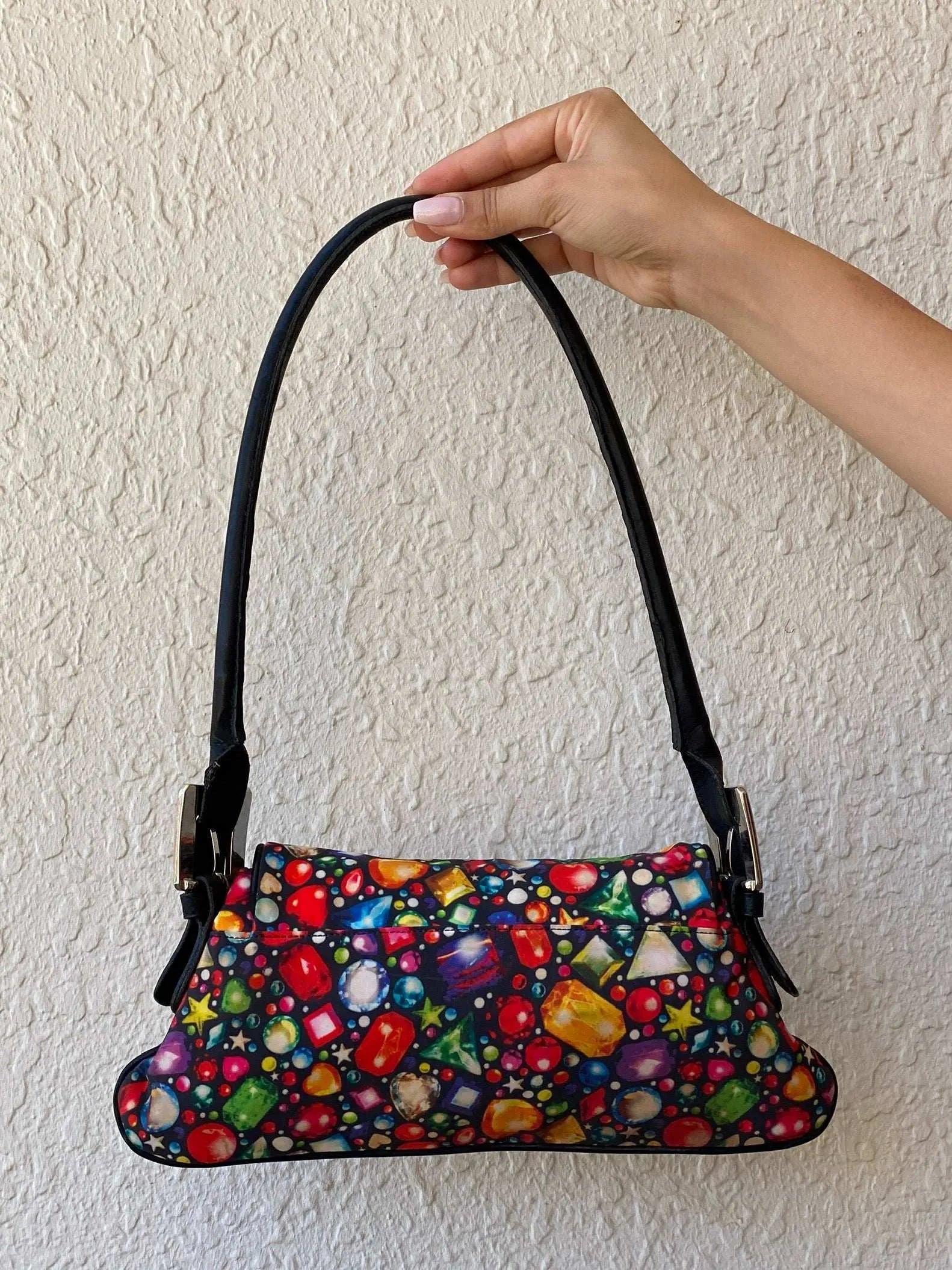 Statement Vintage Y2K Patrick Cox Multi-colored Beaded Shoulder Bag - Balagan Vintage Shoulder Bag bag, beaded bag, embellished bag, handbag, shoulder bag, vintage bags
