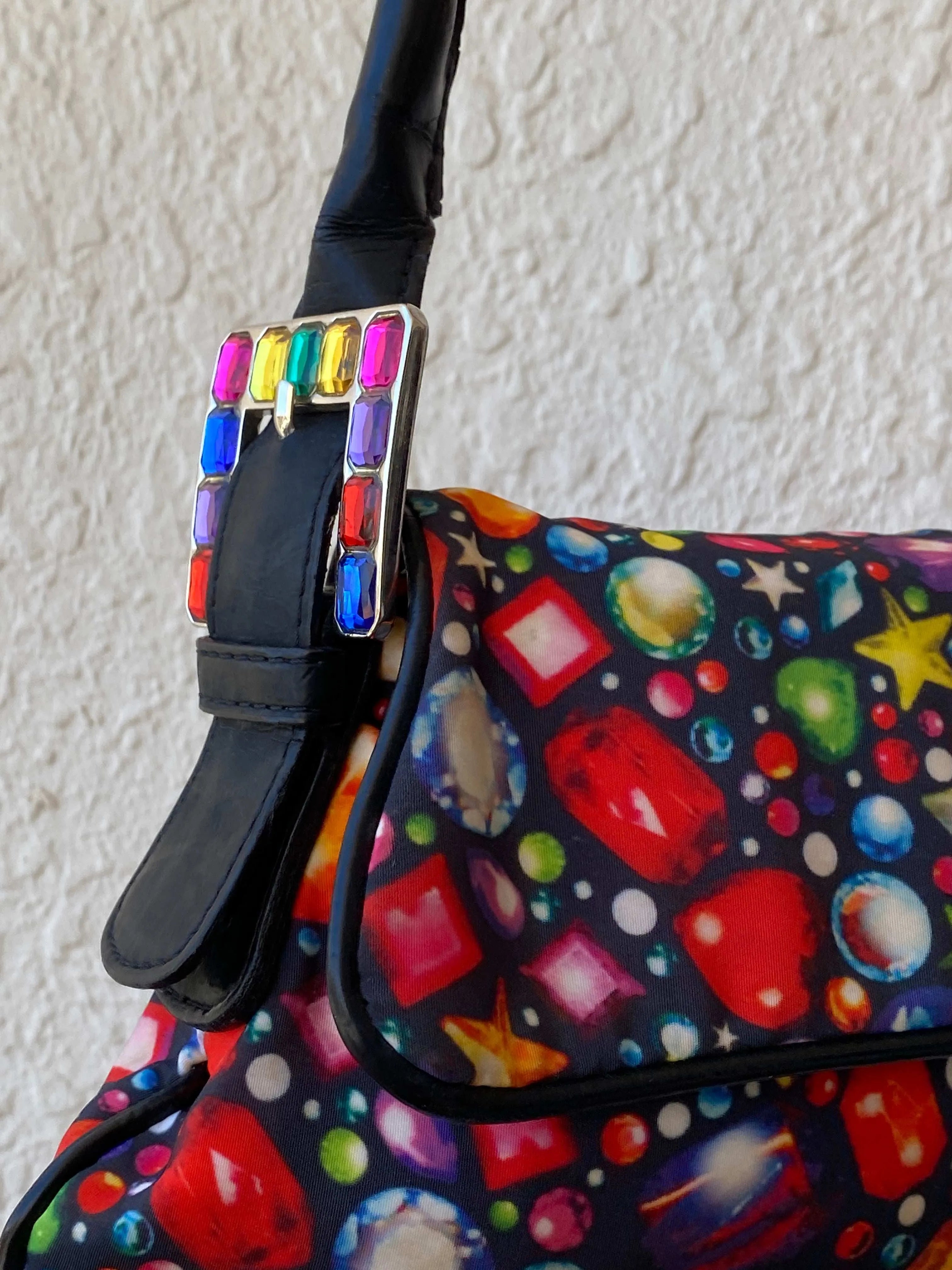 Statement Vintage Y2K Patrick Cox Multi-colored Beaded Shoulder Bag - Balagan Vintage Shoulder Bag bag, beaded bag, embellished bag, handbag, shoulder bag, vintage bags