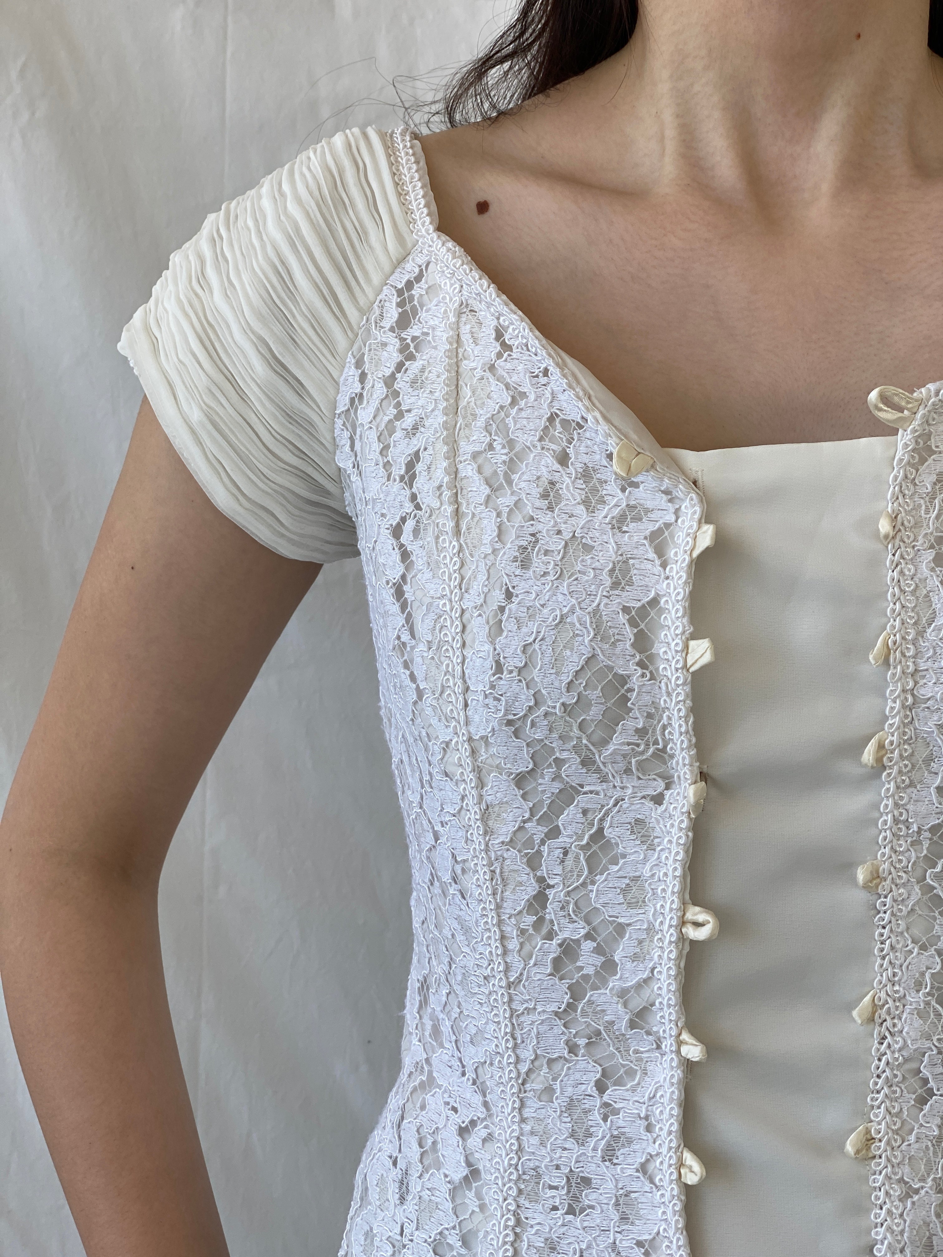Stunning Vintage 90s Jean Allen London Lace Bustier Victorian Boned Corset Top - S - Balagan Vintage Sleeveless Top 00s, Ayah, beaded, consignment, designer, Janan, NEW IN, rare find, rare vintage, summer, women top