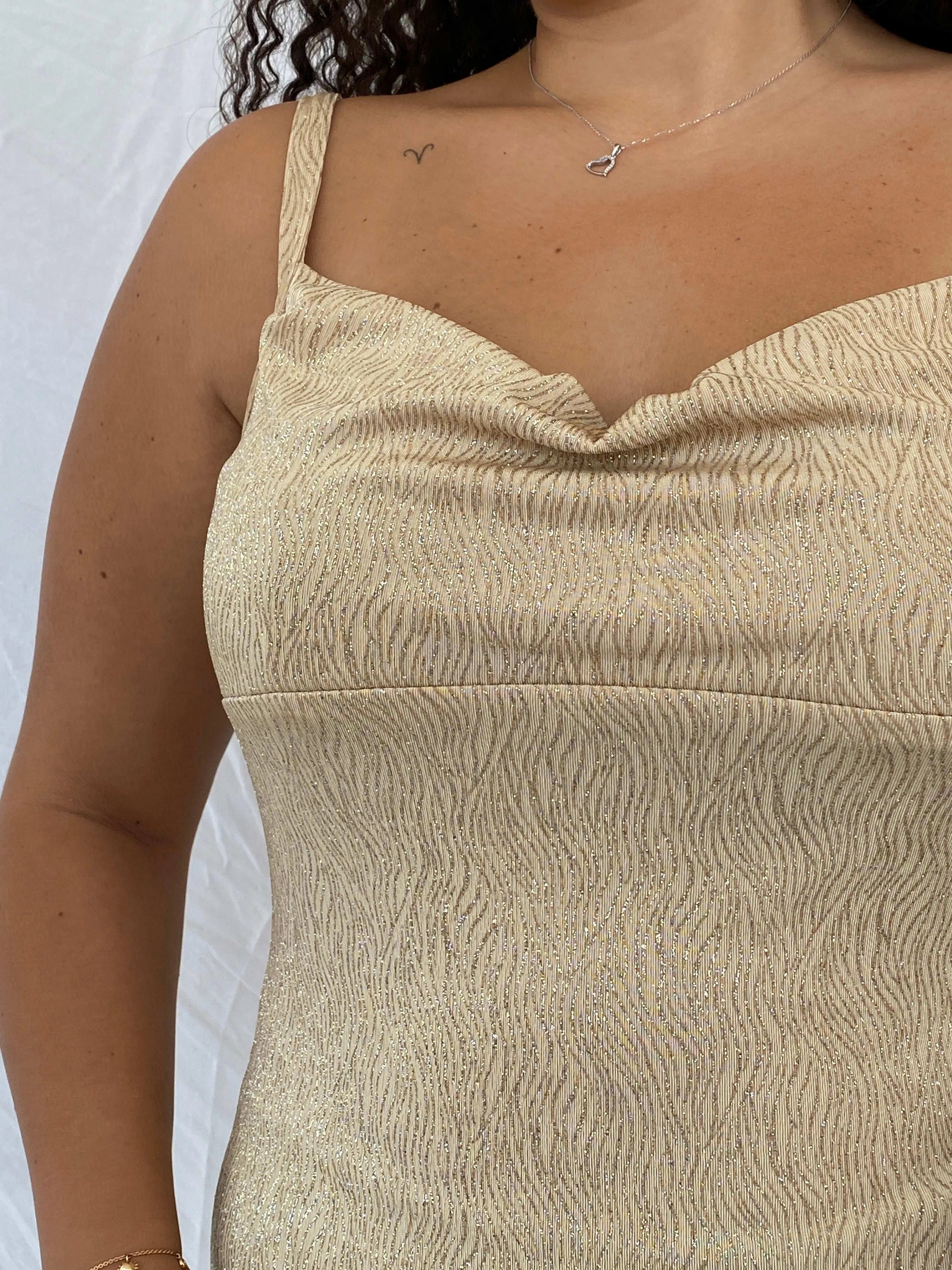 Stunning Vintage Purple Patch Shimmery Gold Midi Dress - L - Balagan Vintage Midi Dress 00s, 90s, 90s dress, Deals, Dina, floral dress, midi dress, Wedding Guest