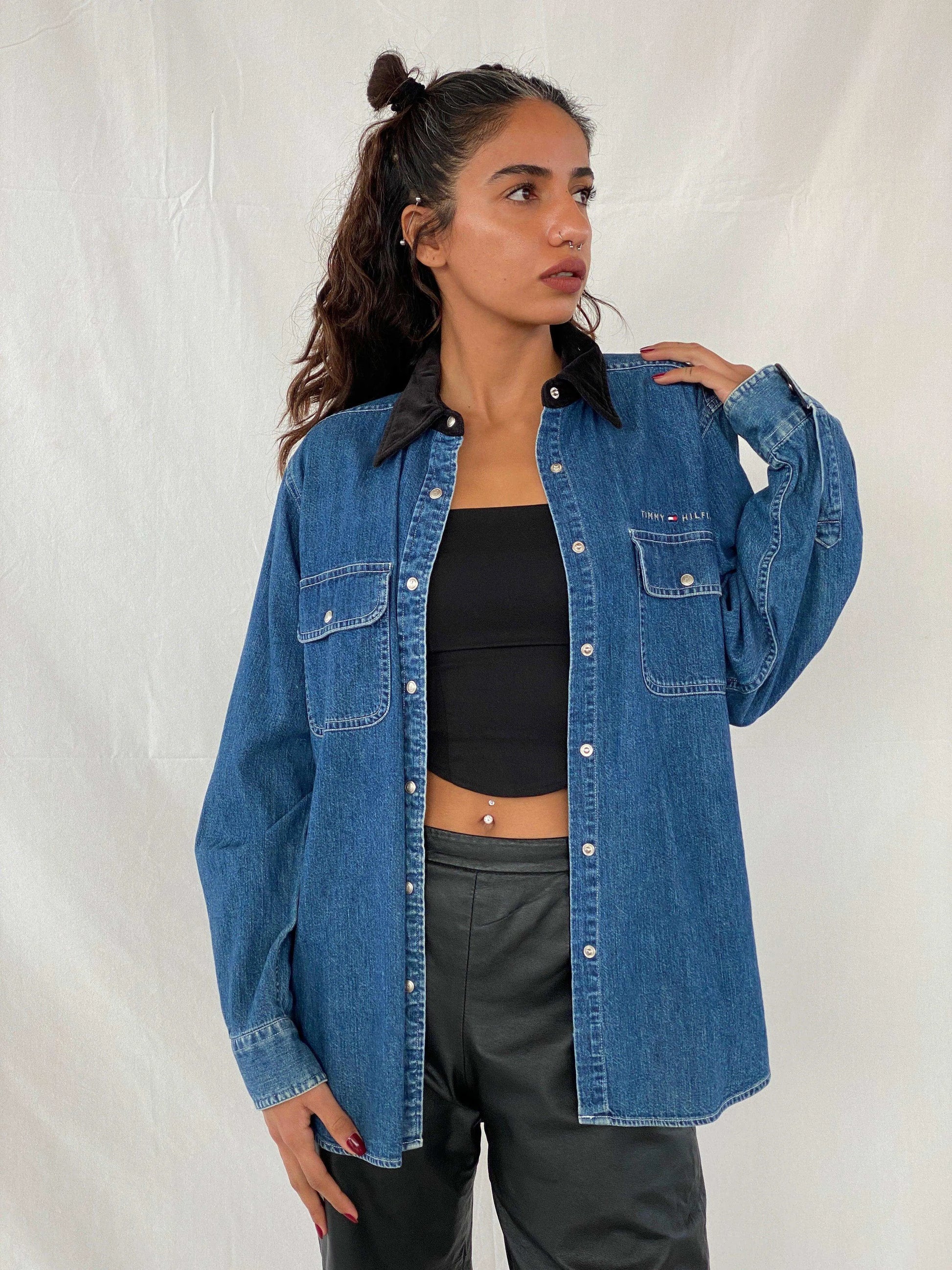 Tommy Hilfiger Denim Shirt - Balagan Vintage Denim Shirt 00s, denim, Tojan, Tommy hilfiger