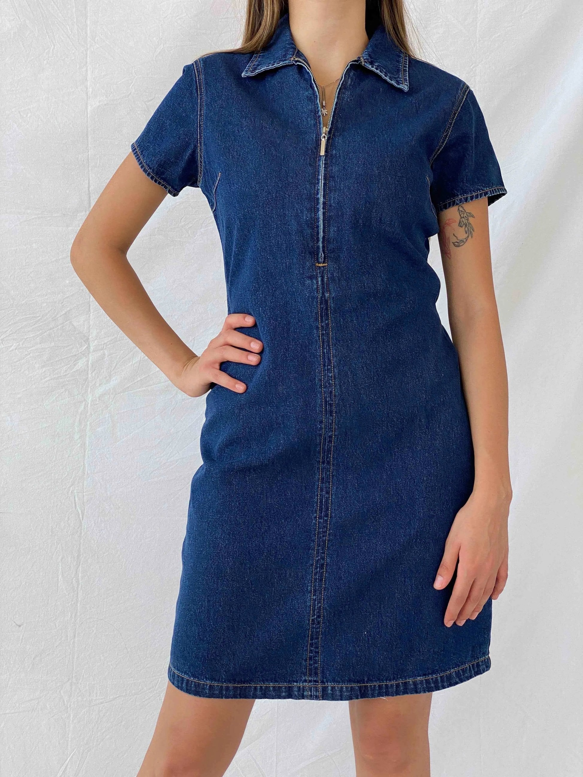 Tommy Hilfiger Midi Denim Dress - Balagan Vintage Denim Dress 00s, 90s, denim dress, midi dress, Mira