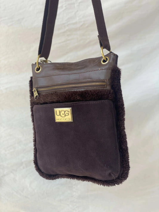 UGG Australia Chocolate Brown Crossbody Bag - Balagan Vintage Cross Body Bag 00s, 90s, bag
