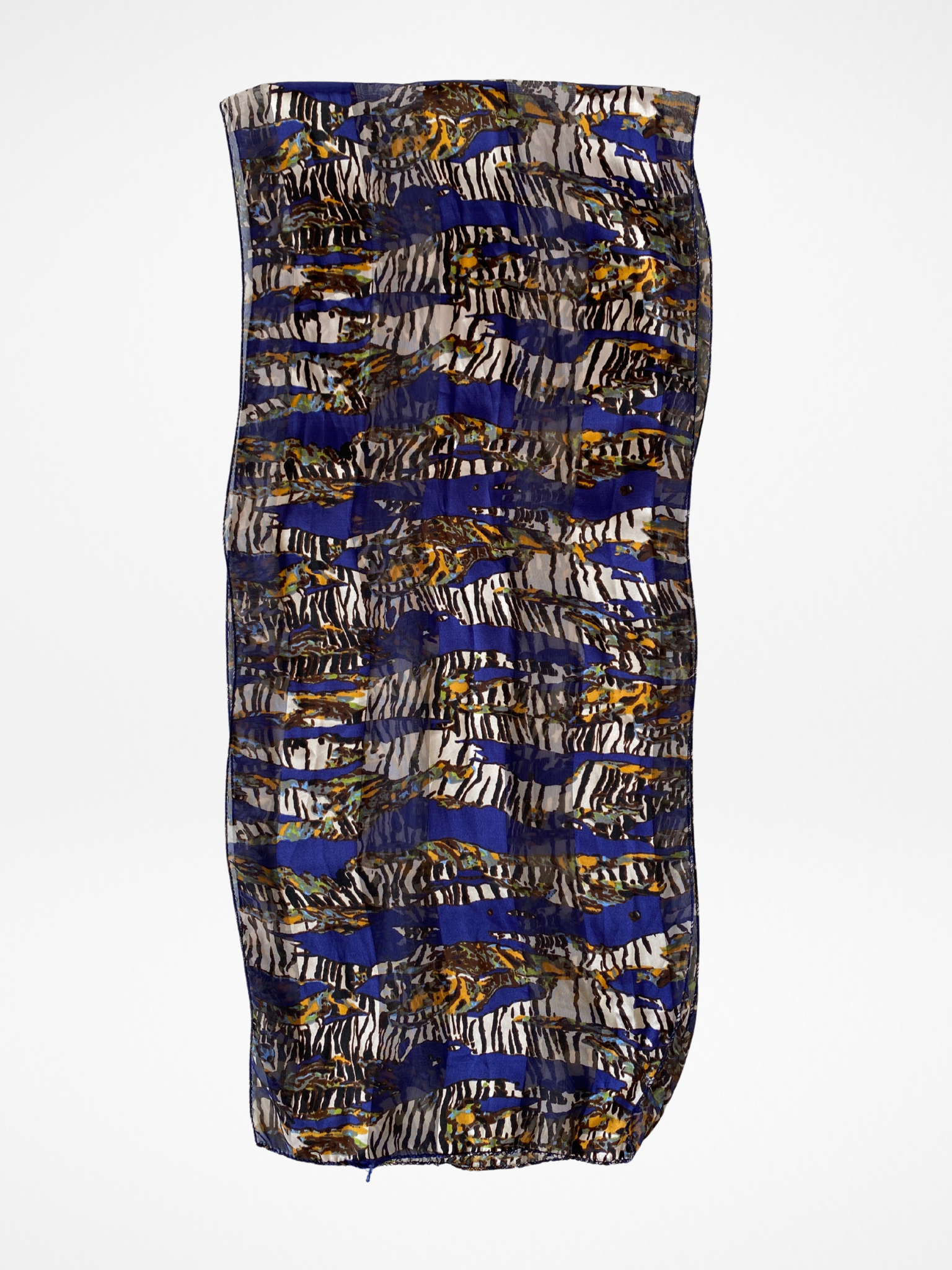 Unique Rectangular Blue Animal Print - Like Stripes Scarf - Balagan Vintage Scarf 00s, multicolored, NEW IN, scarf, summer