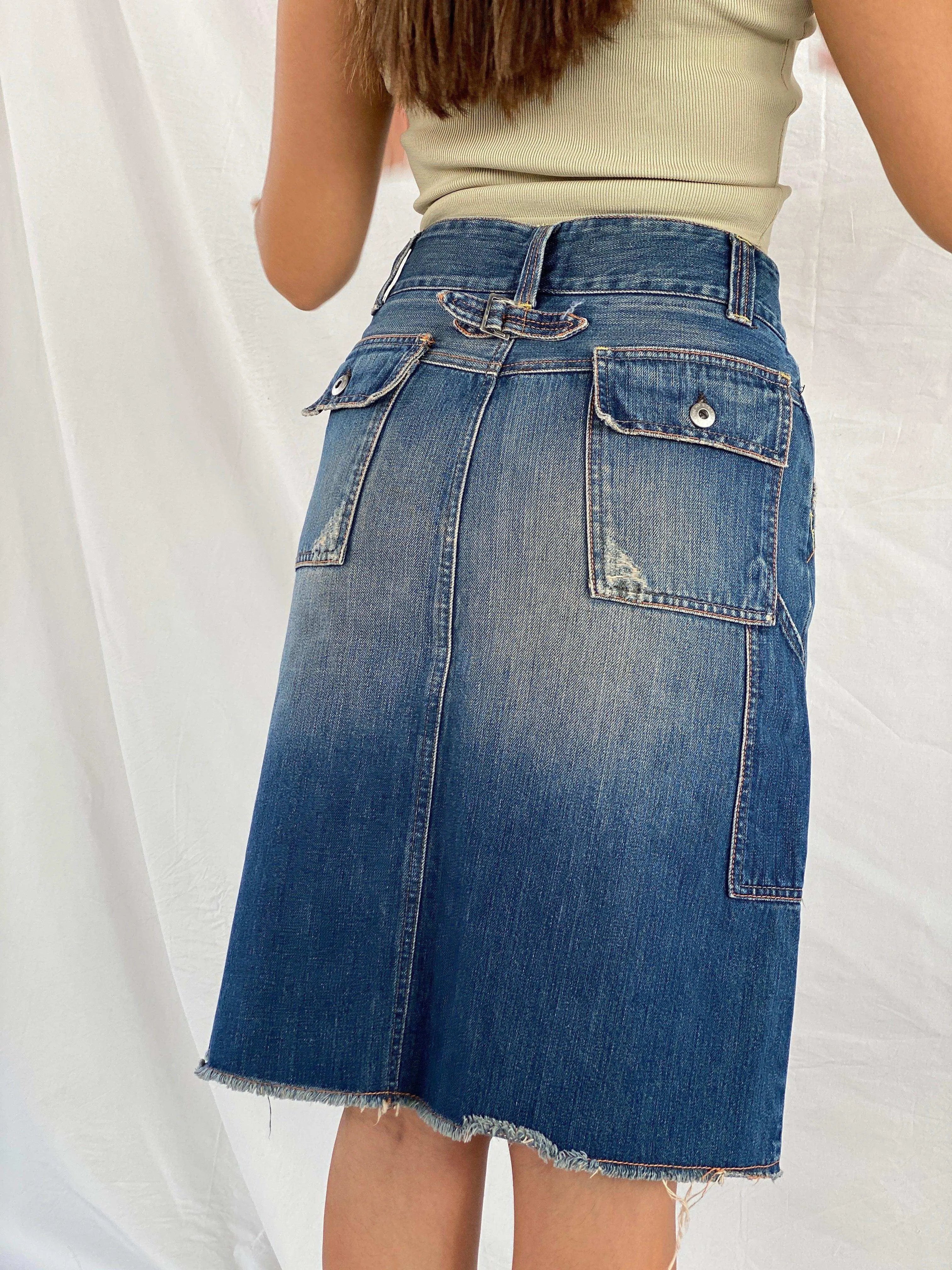 United Colors Of Benetton Midi Denim Skirt - Balagan Vintage Midi Skirt 00s, denim, denim skirt, midi skirt, Rama