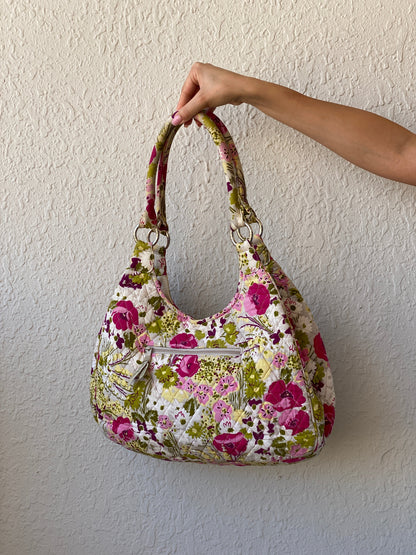 Vera Bradley “Make Me Blush” Floral Large Quilted Hobo Shoulder Bag - Balagan Vintage Shoulder Bag 00s, 90s, bag, floral, guess, shoulder bag, Y2K