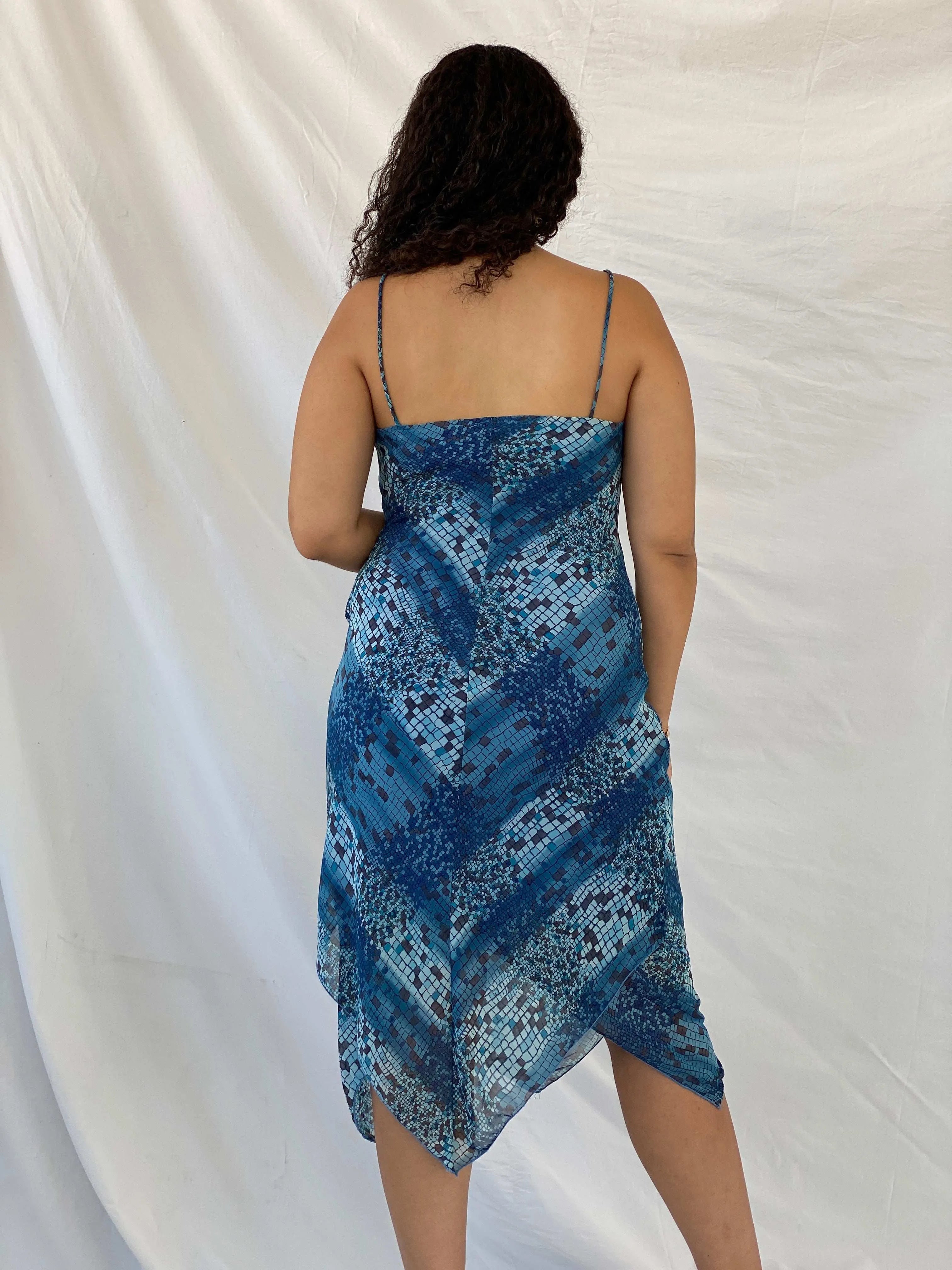 Vintage 00s La Belle Blue Midi Sundress With A Fairy Hem - L - Balagan Vintage Midi Dress 00s, 90s, 90s dress, Dina, midi dress, Wedding Guest