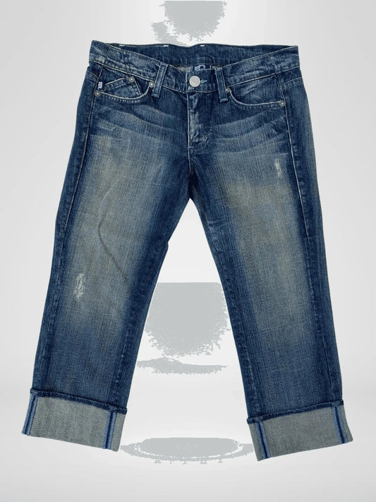 Vintage 00s Victoria Beckham For Rock & Republic Capri Pants - Balagan Vintage Capris 00s, Capris, denim, jeans, shorts