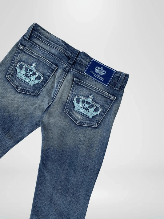 Vintage 00s Victoria Beckham For Rock & Republic Capri Pants - Balagan Vintage Capris 00s, Capris, denim, jeans, shorts