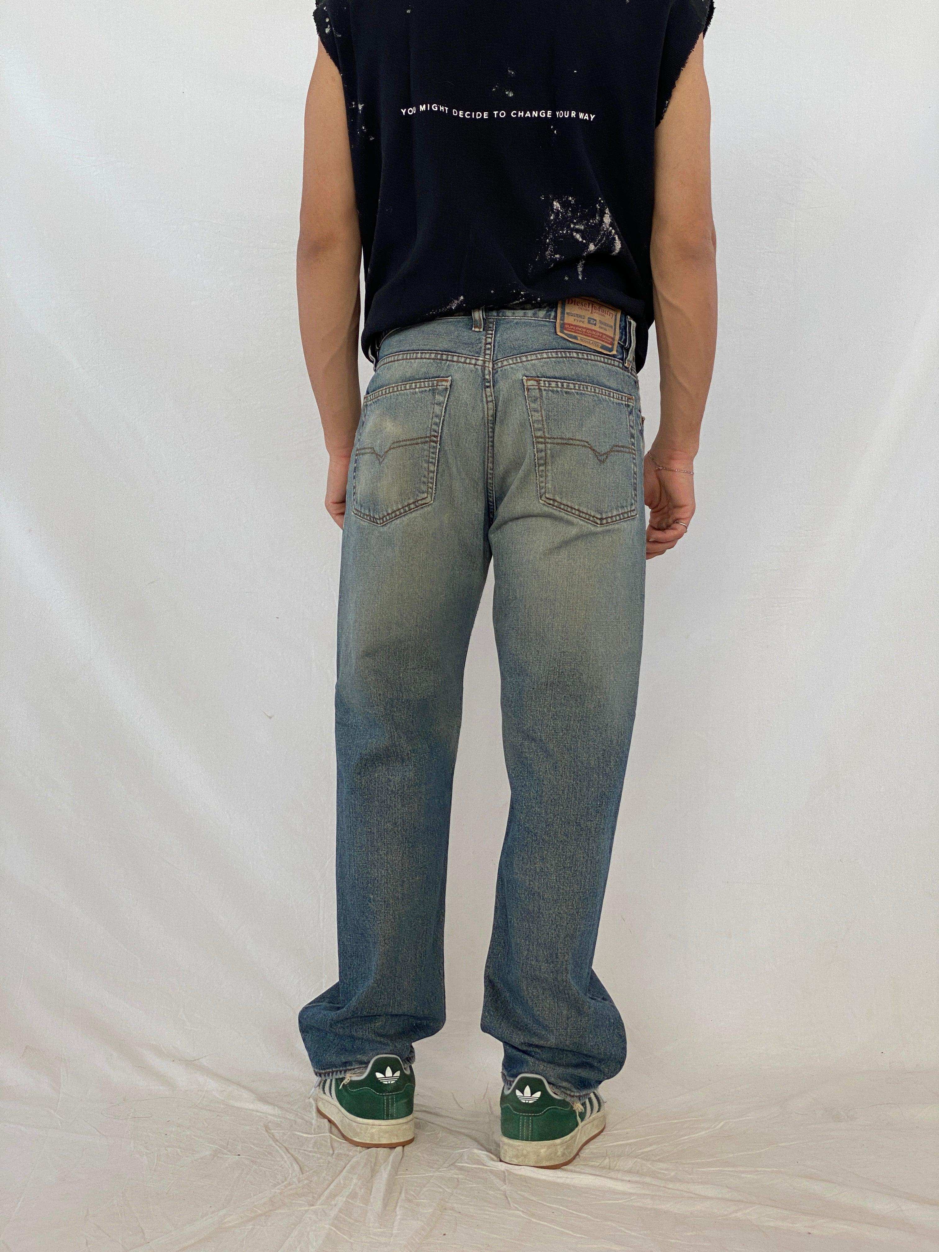 Vintage 00s Y2K Diesel Industry Denim Devision Washed Jeans - Balagan Vintage Jeans 80s, 90s, Abdullah, denim, jeans