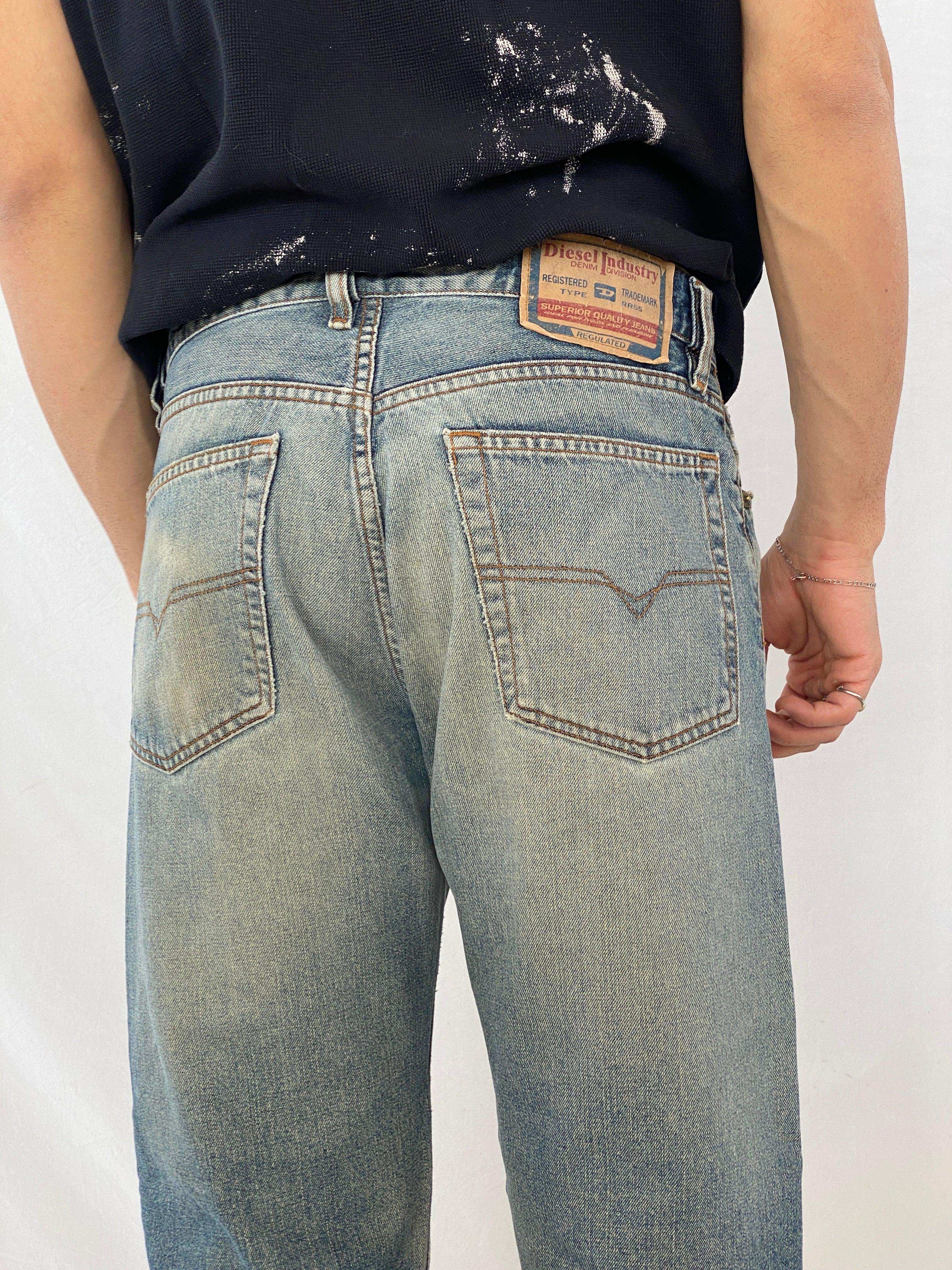 Vintage 00s Y2K Diesel Industry Denim Devision Washed Jeans - Balagan Vintage Jeans 80s, 90s, Abdullah, denim, jeans