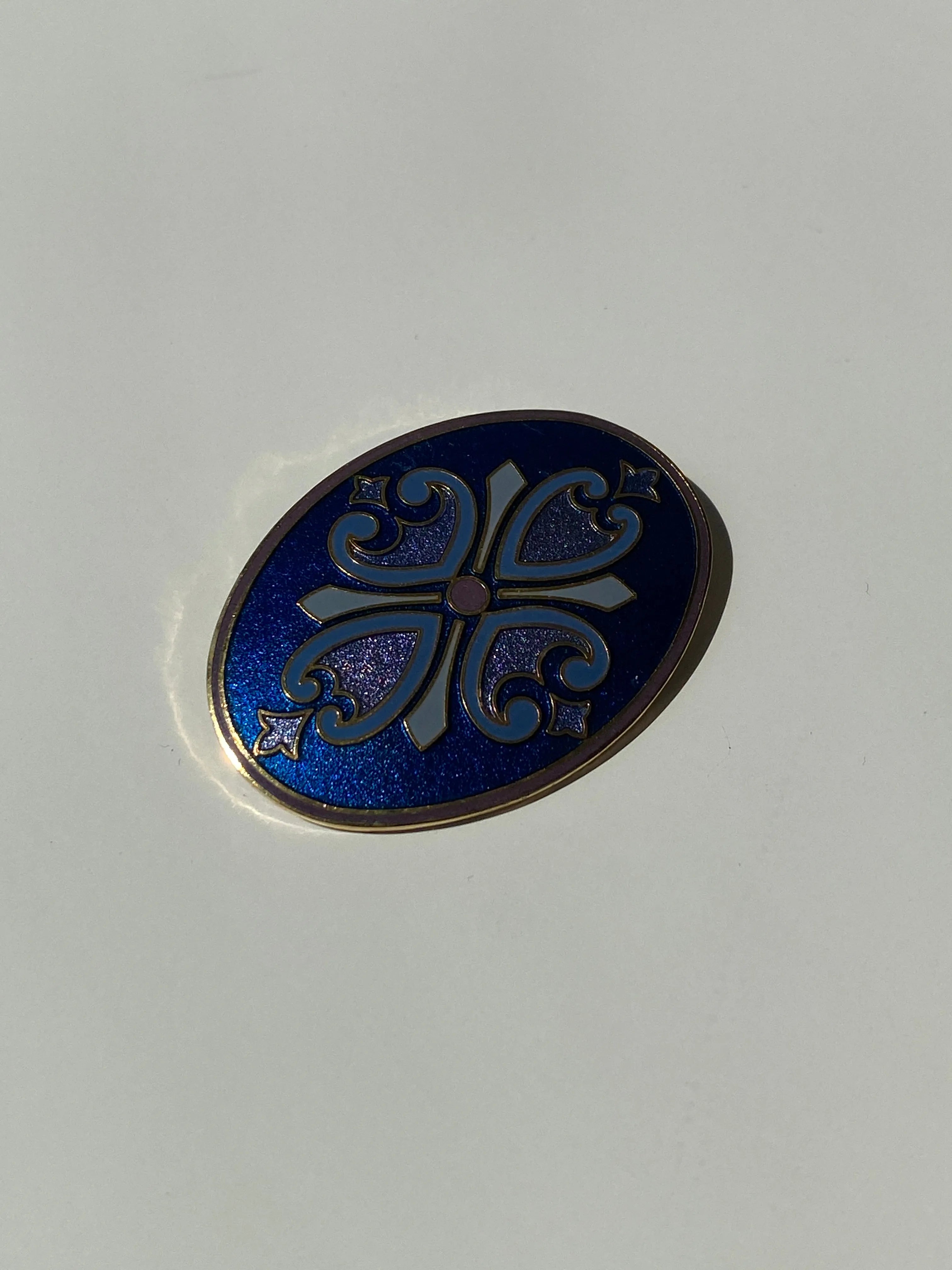 Vintage 1980s Isle Of Sky Signed Blue Art Deco Style Gold Brooch - Balagan Vintage Brooch 80s, 90s, Brooch, NEW IN