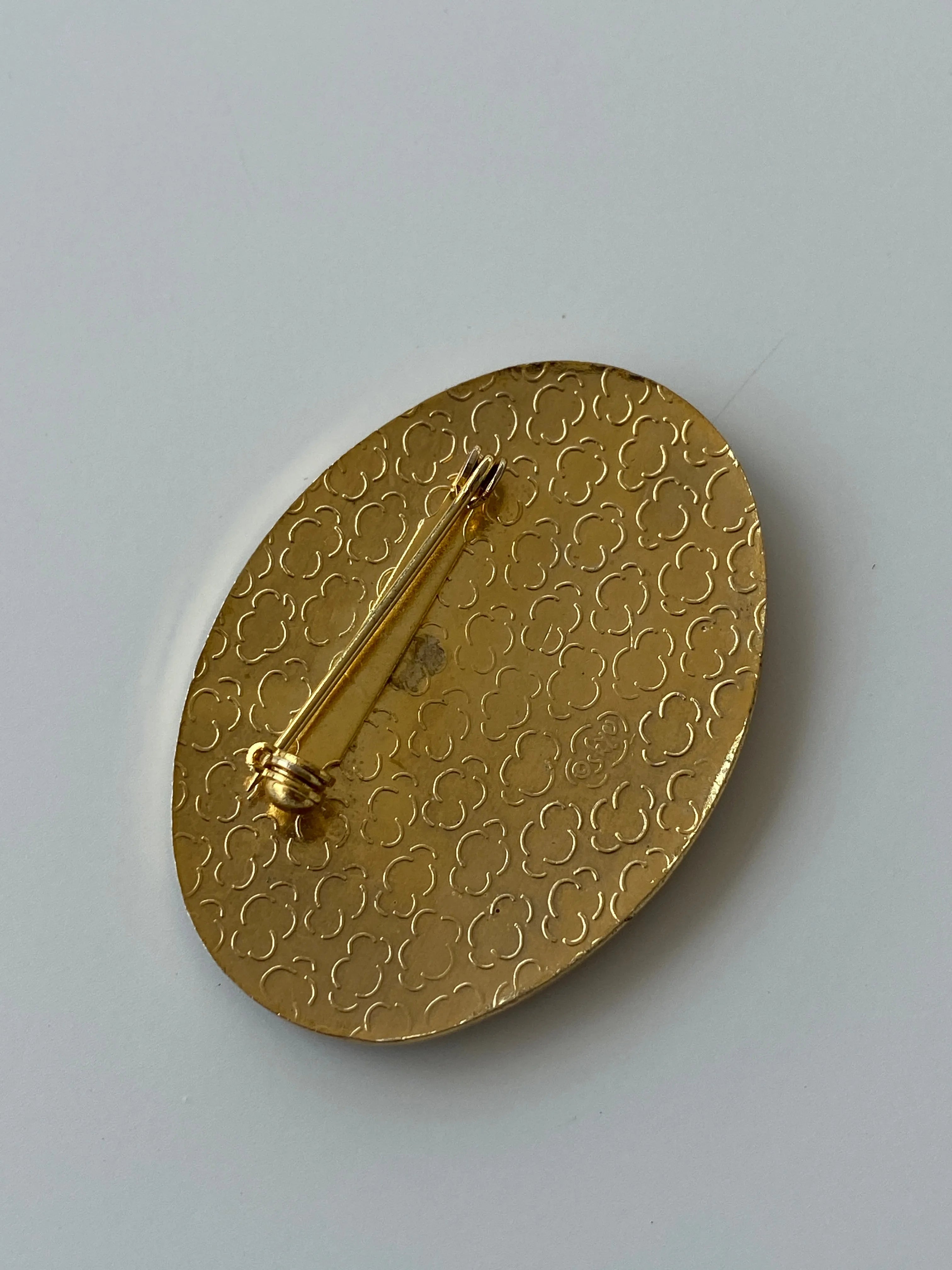 Vintage 1980s Isle Of Sky Signed Blue Art Deco Style Gold Brooch - Balagan Vintage Brooch 80s, 90s, Brooch, NEW IN