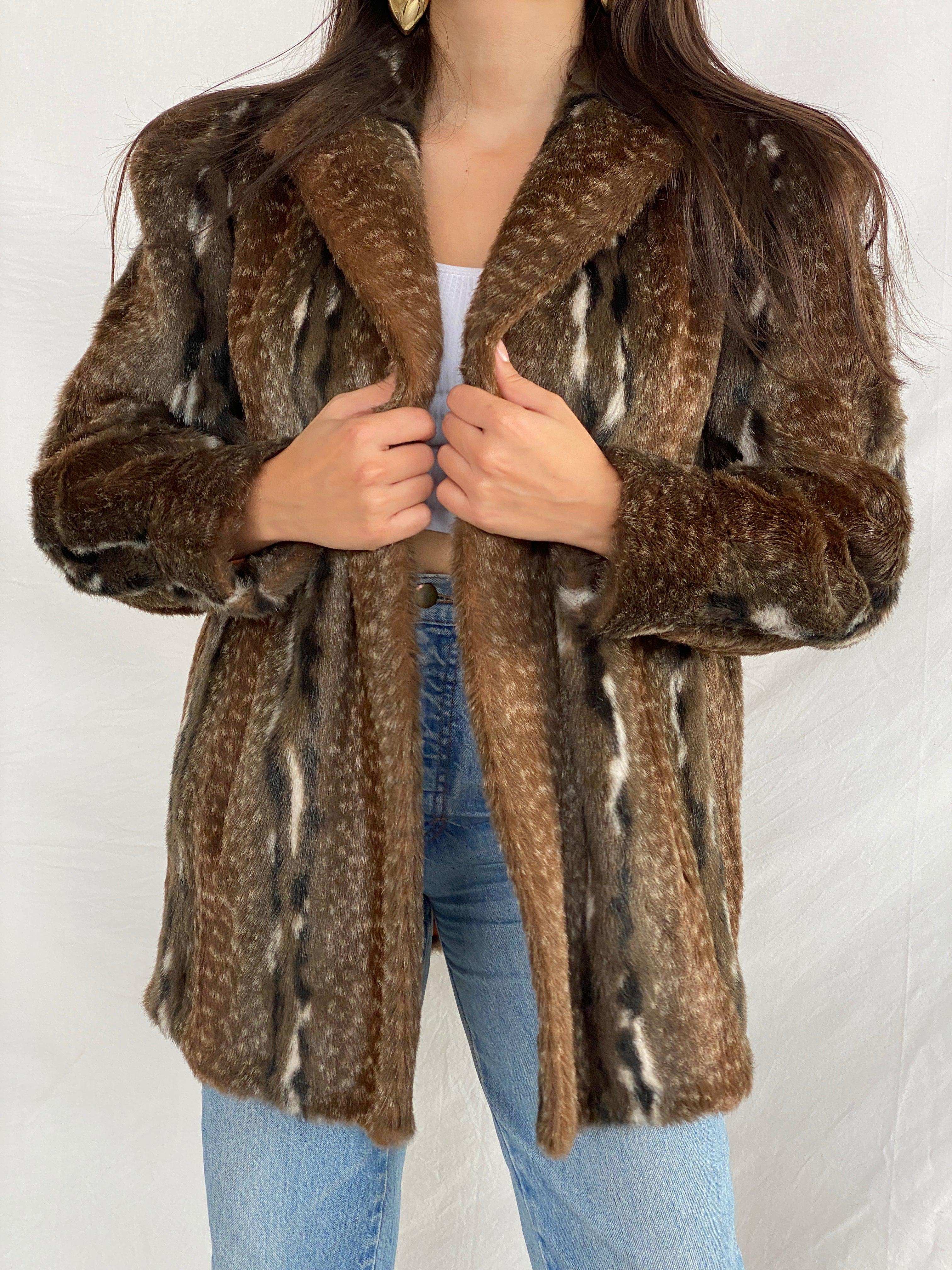 Vintage 60s/70s Madex Paris Tissavel Faux Fur Jacket - Balagan Vintage Fur Jacket 80s, Aseel, faux fur, fur jacket