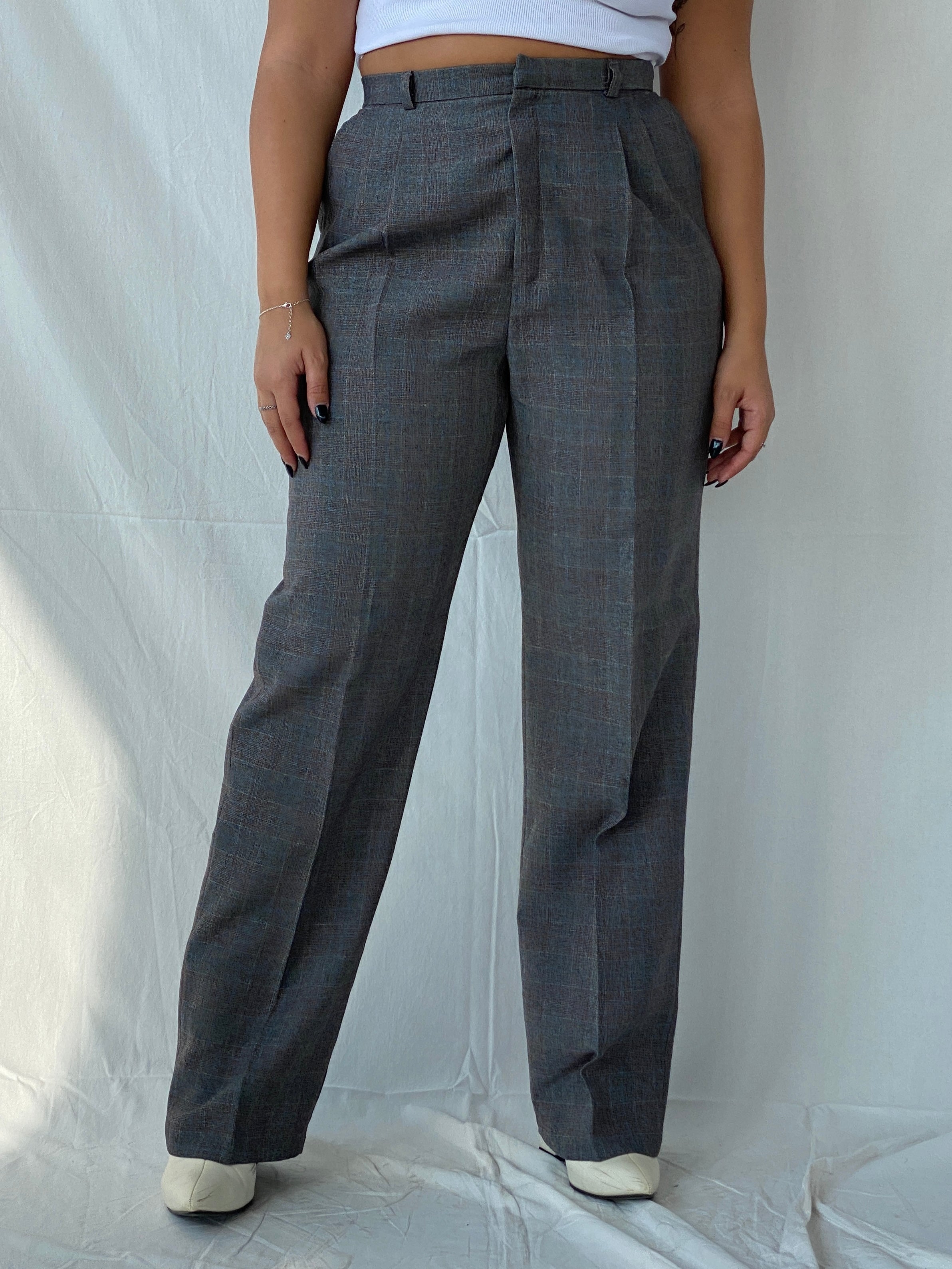 Vintage 70s/80s Sears Roebuck CO Pants That Fit Grey High Rise Office Trousers - Balagan Vintage Pants 00s, 90s, Dina, Office core, vintage pants