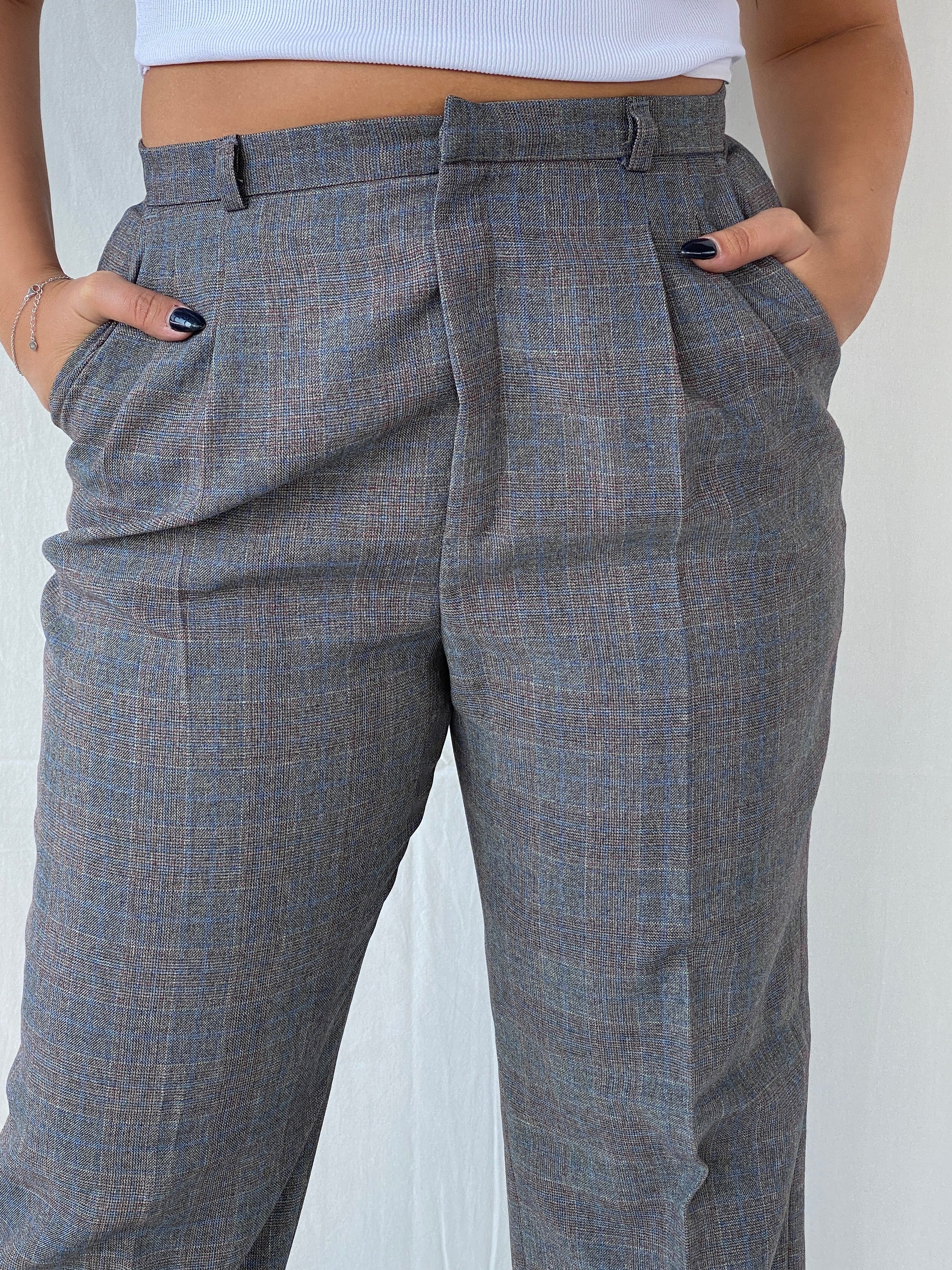 Vintage 70s/80s Sears Roebuck CO Pants That Fit Grey High Rise Office Trousers - Balagan Vintage Pants 00s, 90s, Dina, Office core, vintage pants