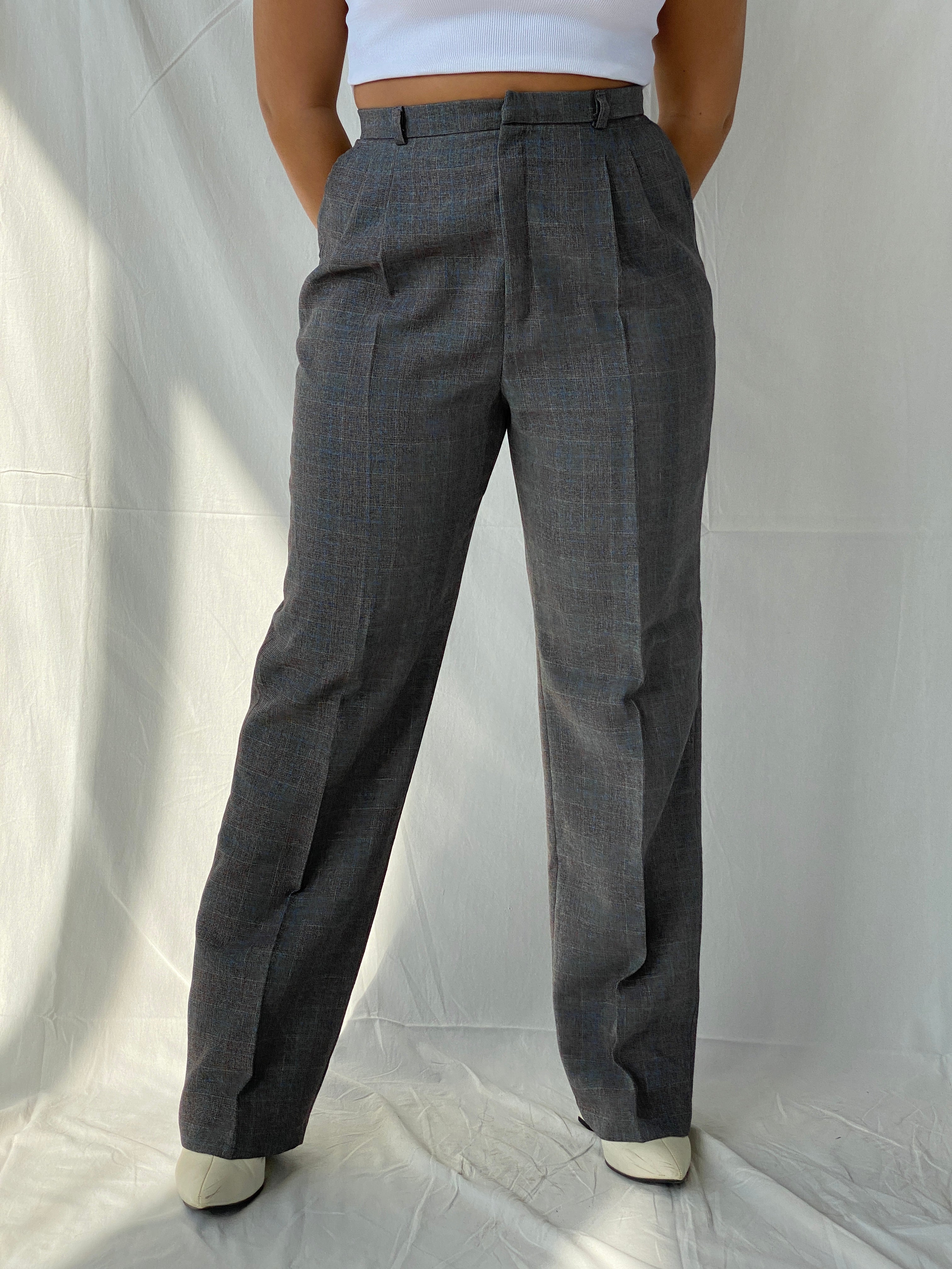 Vintage 70s/80s Sears Roebuck CO Pants That Fit Grey High Rise Office Trousers - Balagan Vintage Pants 00s, 90s, Dina, Office core, vintage pants