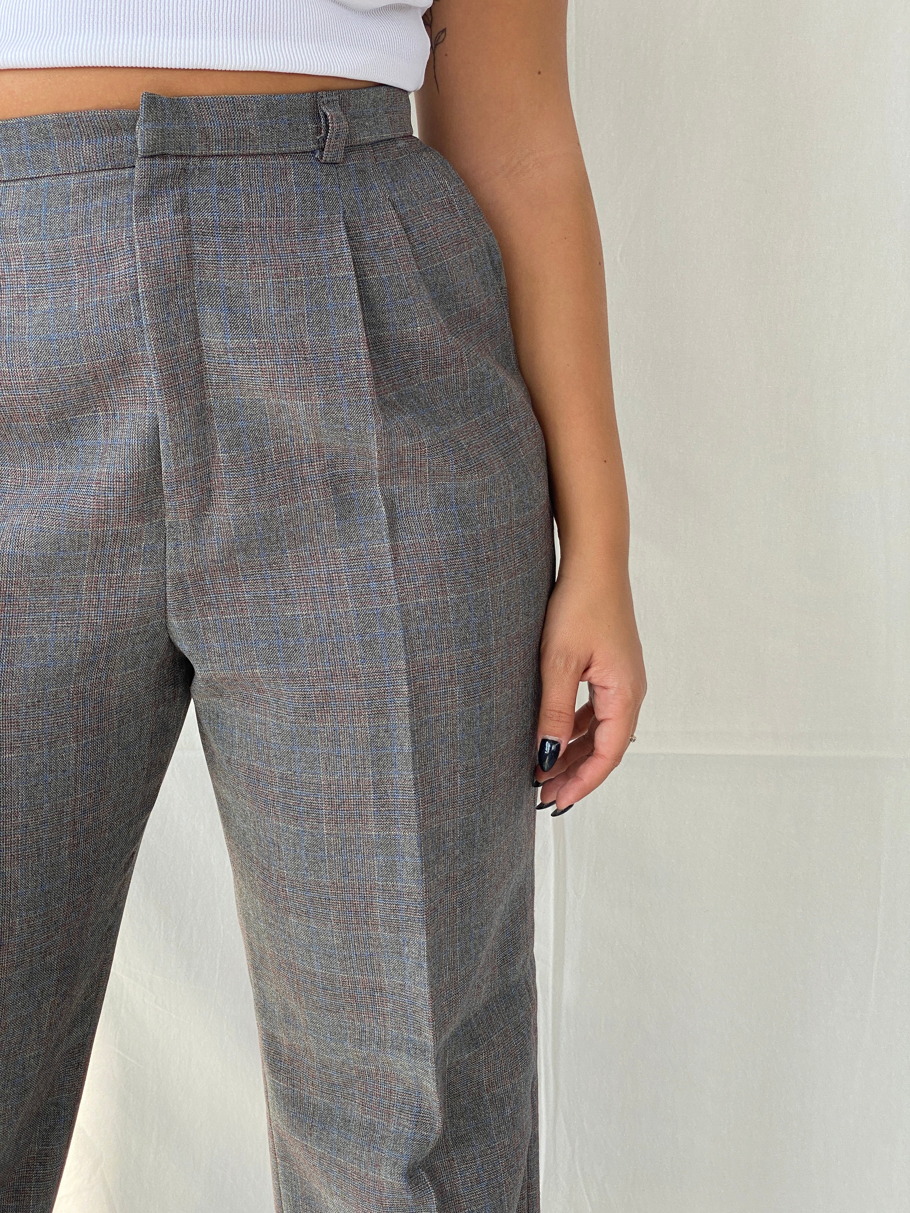 Vintage 70s/80s Sears Roebuck CO Pants That Fit Grey High Rise Office Trousers - Balagan Vintage Pants 00s, 90s, Dina, Office core, vintage pants