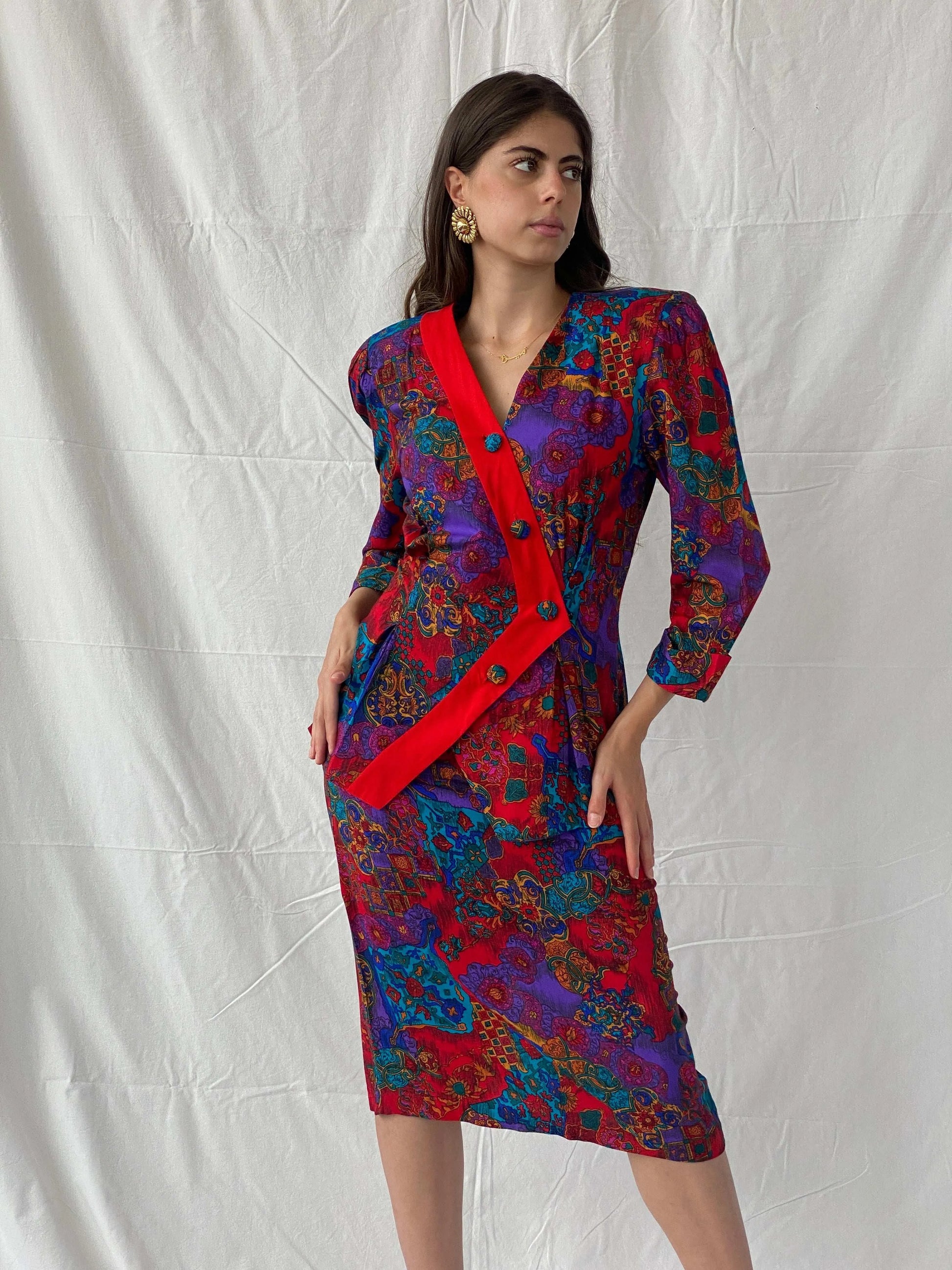 Vintage 80’s Stiles 2 Paisley Two Piece Set - S - Balagan Vintage Midi Dress 00s, 90s, dress, Mira