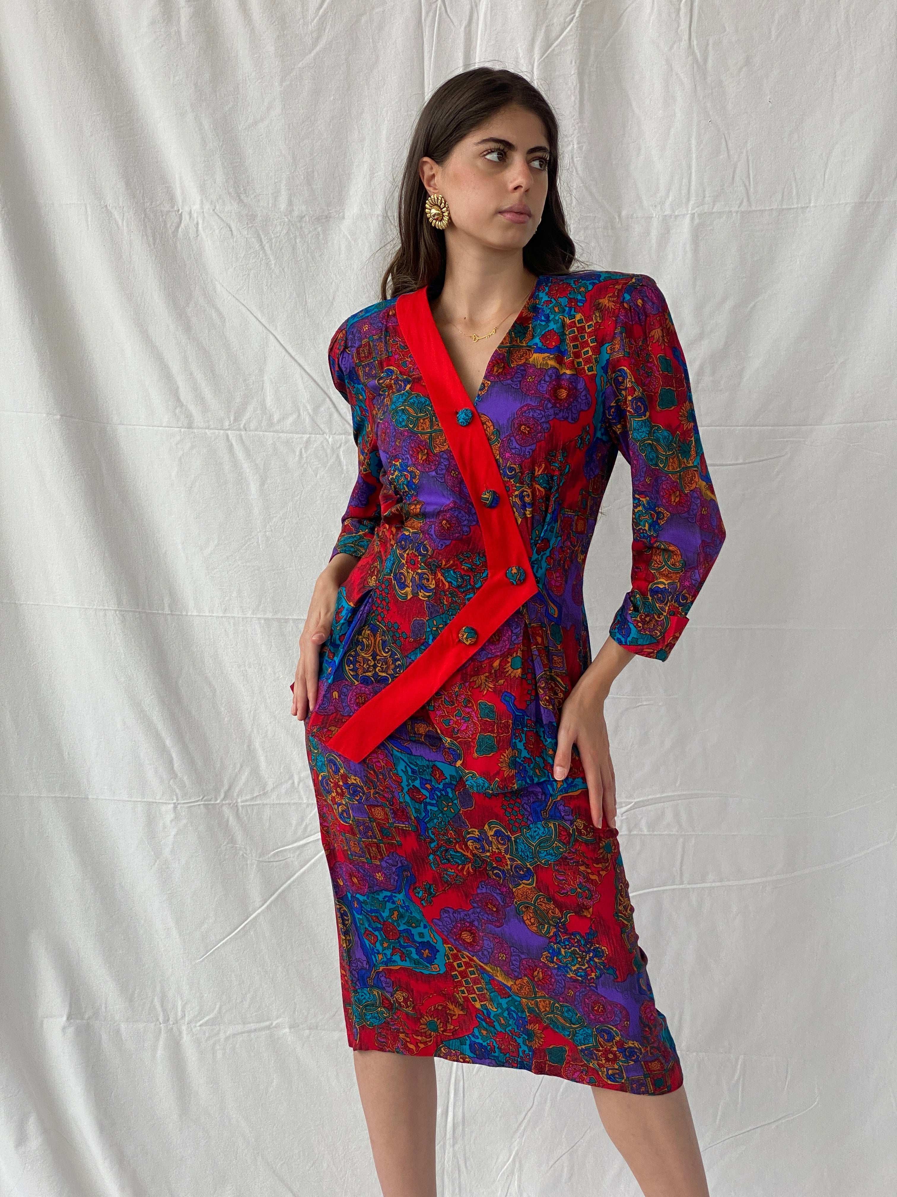 Vintage 80’s Stiles 2 Paisley Two Piece Set - S - Balagan Vintage Midi Dress 00s, 90s, dress, Mira