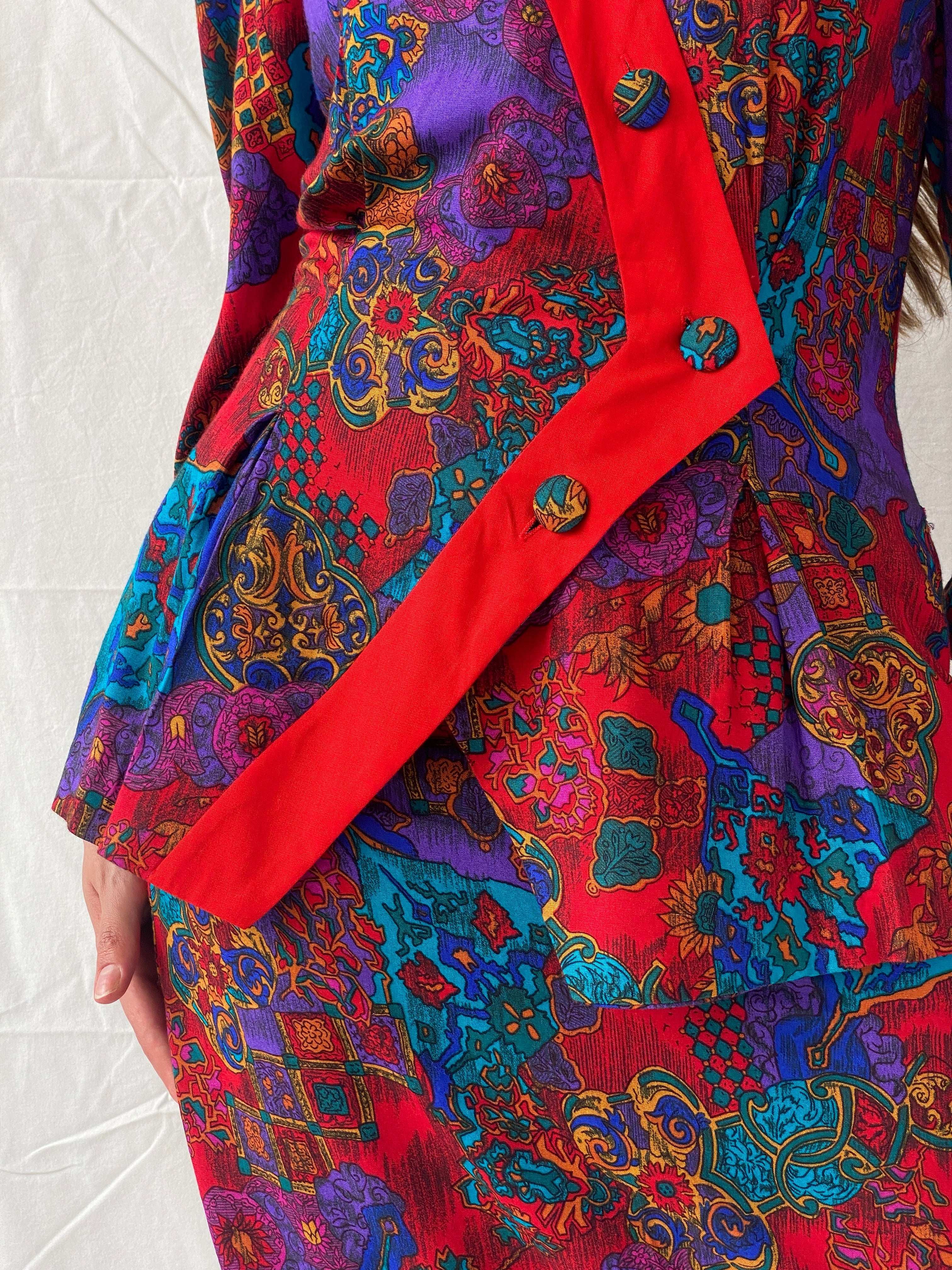 Vintage 80’s Stiles 2 Paisley Two Piece Set - S - Balagan Vintage Midi Dress 00s, 90s, dress, Mira