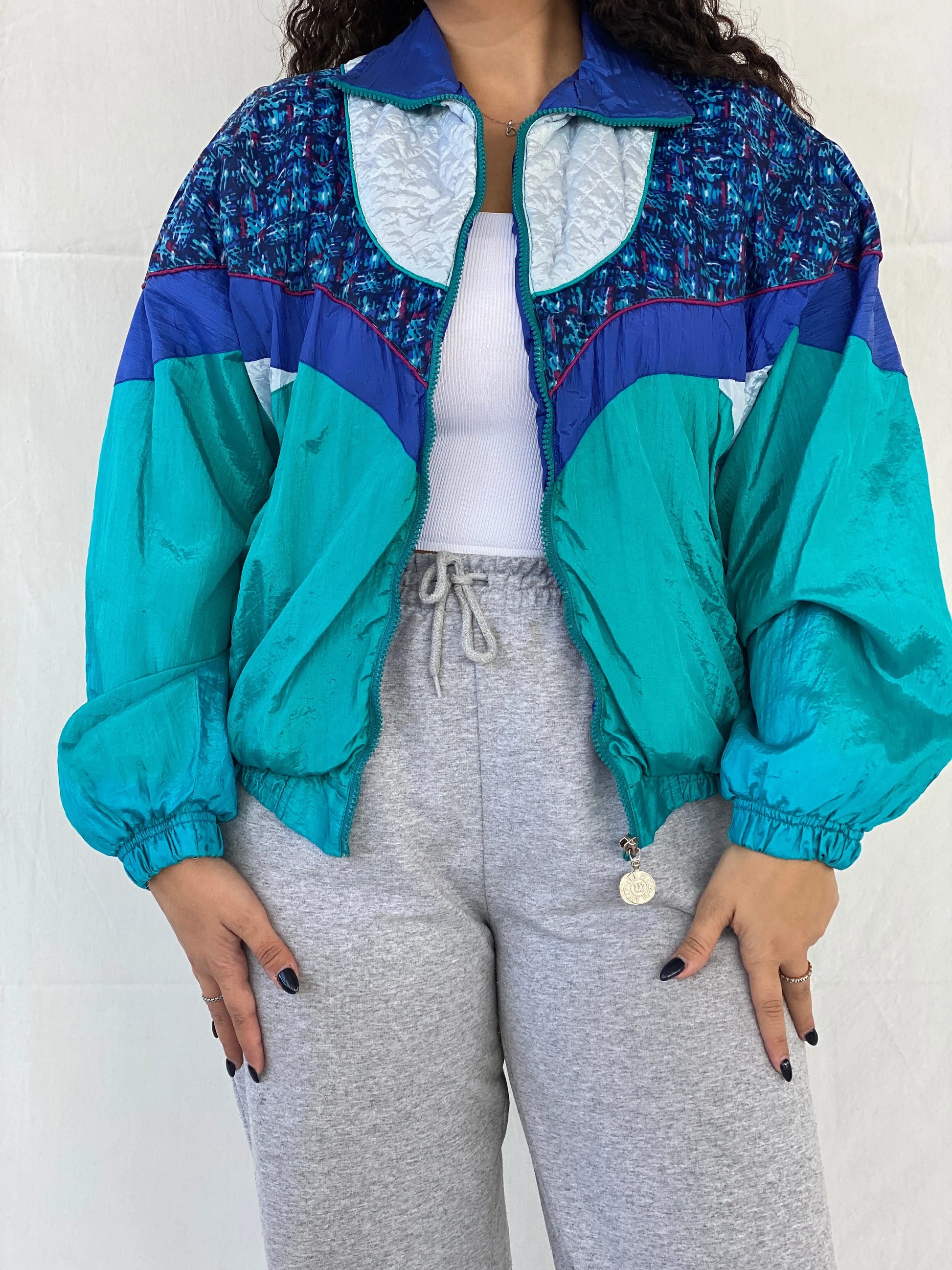 Vintage 80s/90s Advantage by Wilson Windbreaker Jacket - M - Balagan Vintage Windbreaker Jacket 00s, 90s, Coats&Jackets, Dina, vintage windbreaker, windbreaker, windbreaker jacket, Women's Windbreaker Jackets