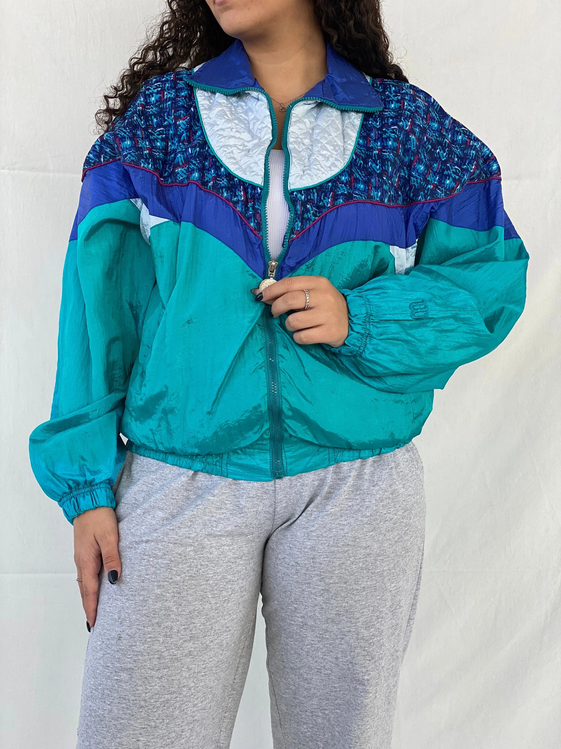 Vintage 80s/90s Advantage by Wilson Windbreaker Jacket - M - Balagan Vintage Windbreaker Jacket 00s, 90s, Coats&Jackets, Dina, vintage windbreaker, windbreaker, windbreaker jacket, Women's Windbreaker Jackets