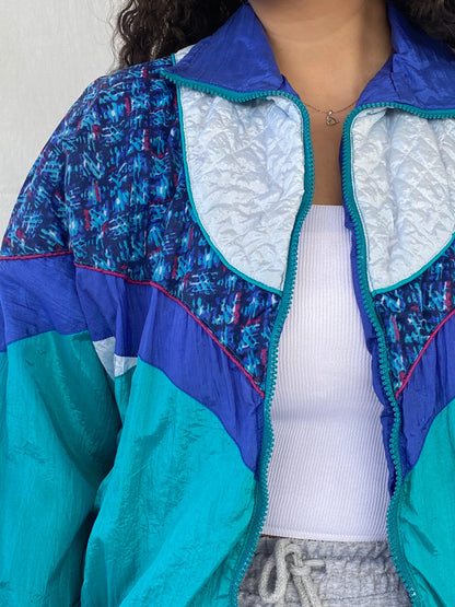 Vintage 80s/90s Advantage by Wilson Windbreaker Jacket - M - Balagan Vintage Windbreaker Jacket 00s, 90s, Coats&Jackets, Dina, vintage windbreaker, windbreaker, windbreaker jacket, Women's Windbreaker Jackets
