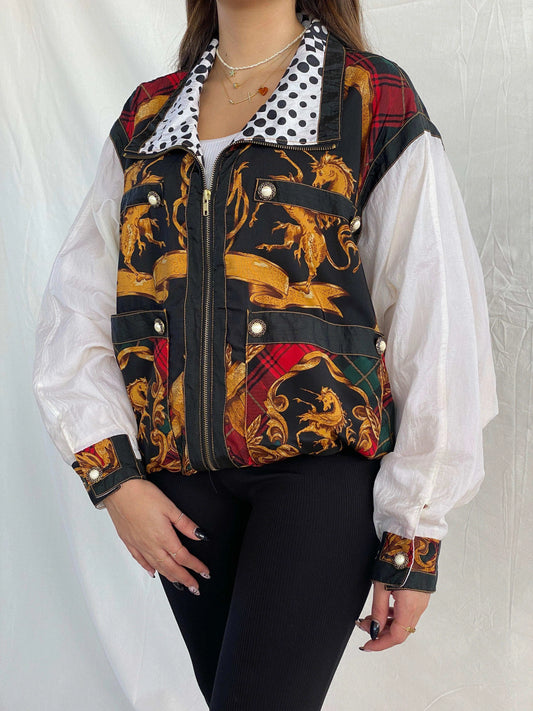 Vintage 80s/90s Giacca Sport Windbreaker Jacket - Balagan Vintage Windbreaker Jacket 80s, 90s, Juana, vintage windbreaker, windbreaker, windbreaker jacket