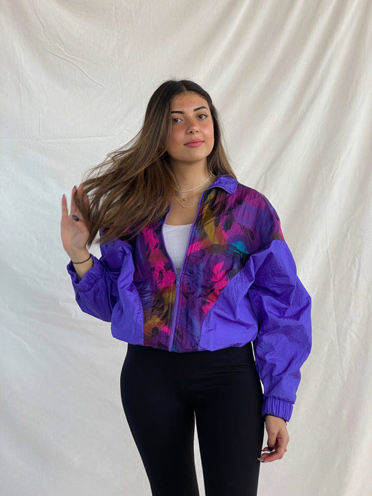 Vintage 80s/90s Oleg Cassini Windbreaker Jacket - Balagan Vintage Windbreaker Jacket 80s, 90s, Juana, vintage windbreaker, windbreaker, windbreaker jacket