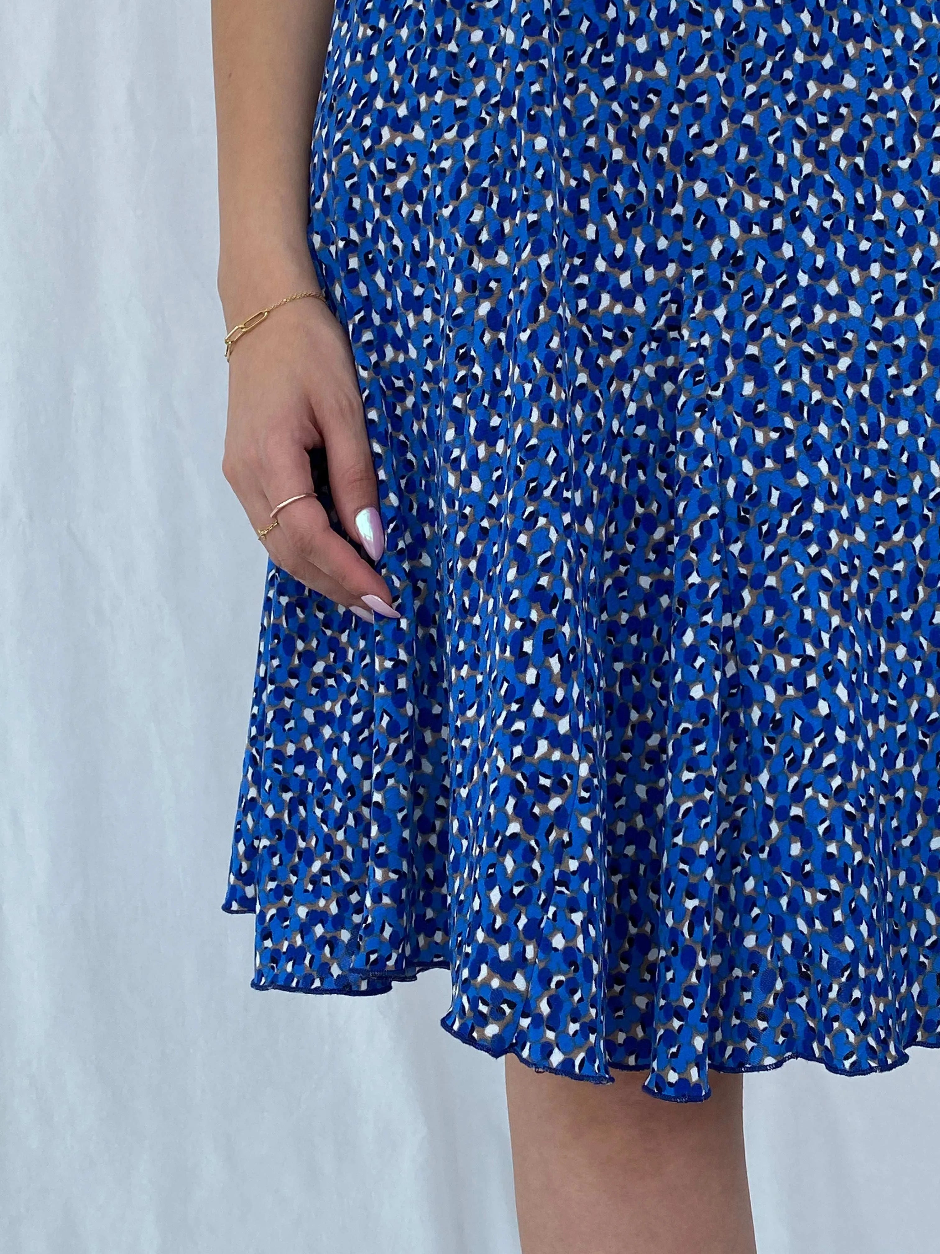 Vintage 80s/90s RHETORIQUE Blue Midi Skirt - Balagan Vintage Midi Skirt 80s, 90s, Juana, midi skirt, women skirt